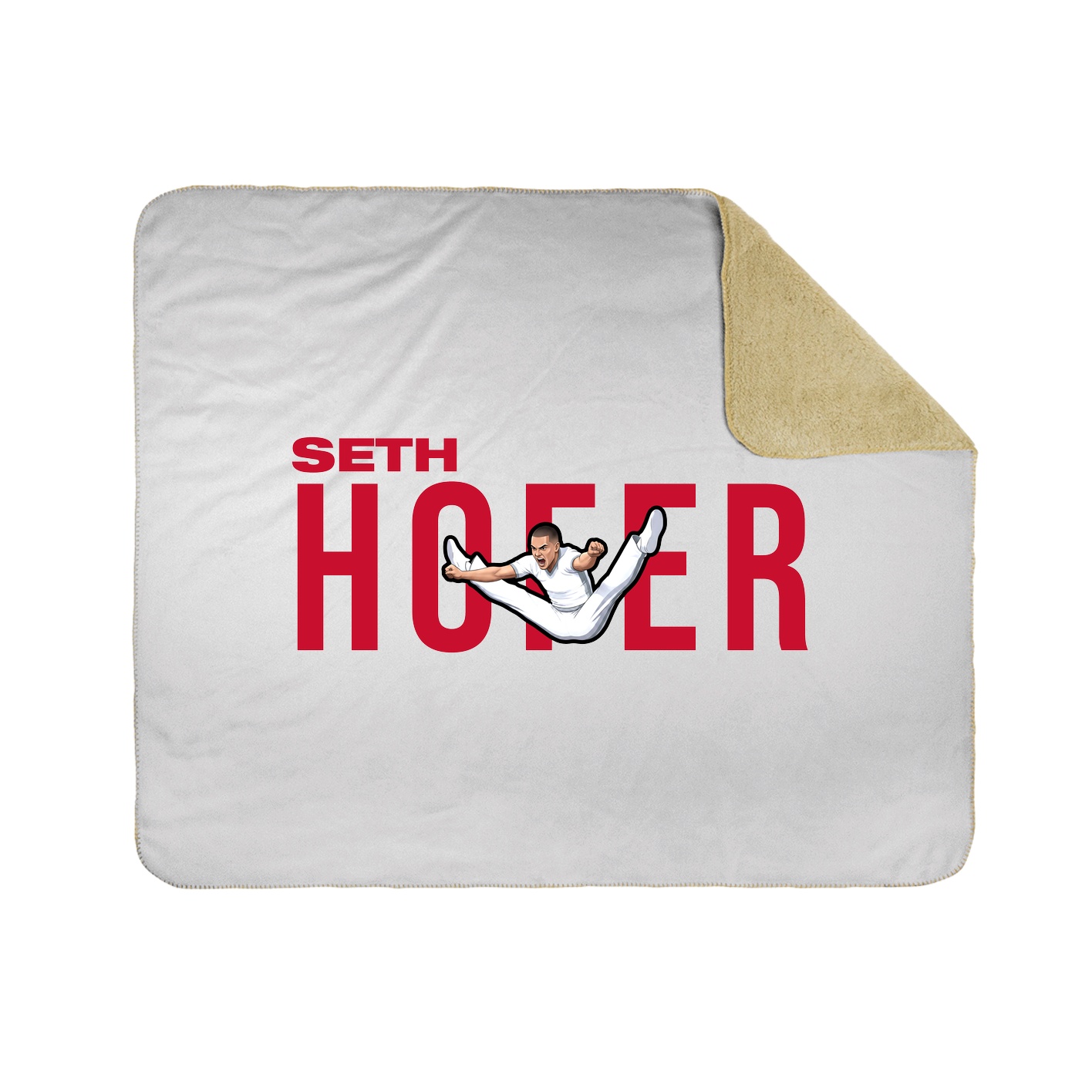 Throw Blanket — Player Name in White