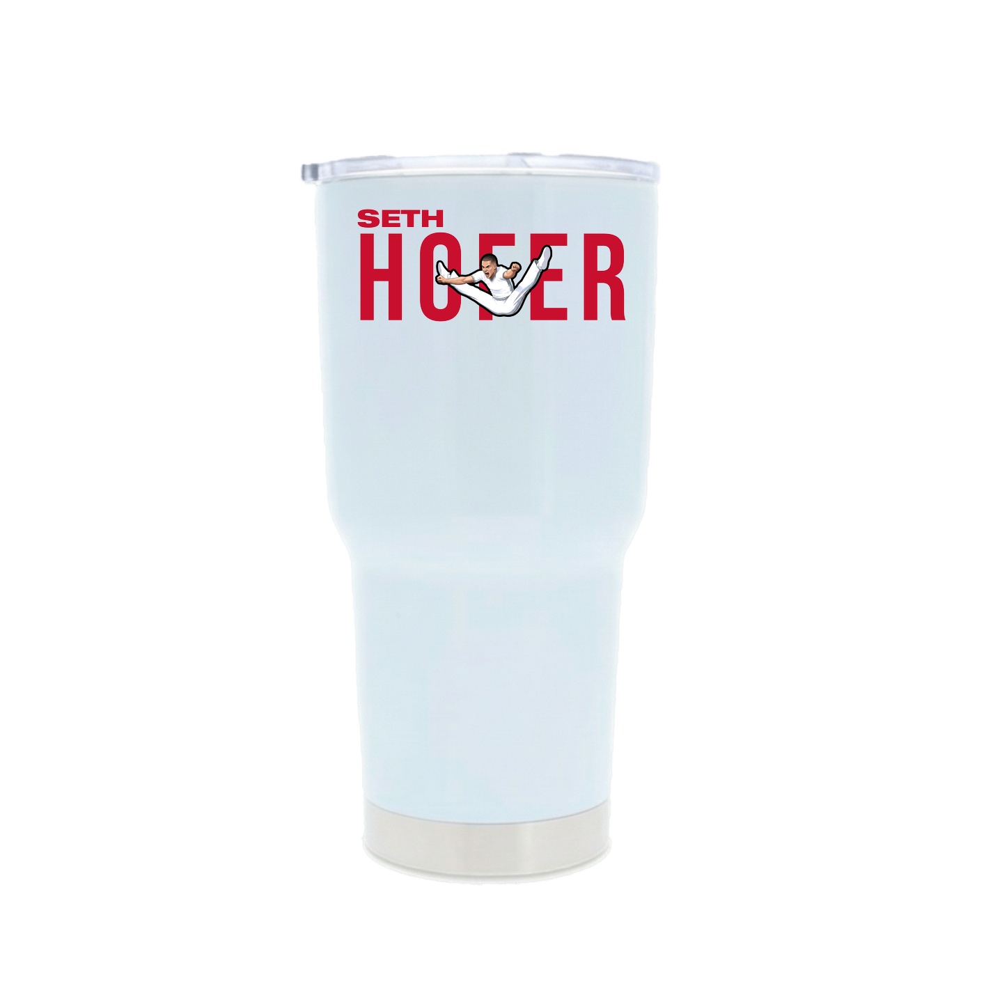30oz Stainless Steel Tumbler — Player Name in White