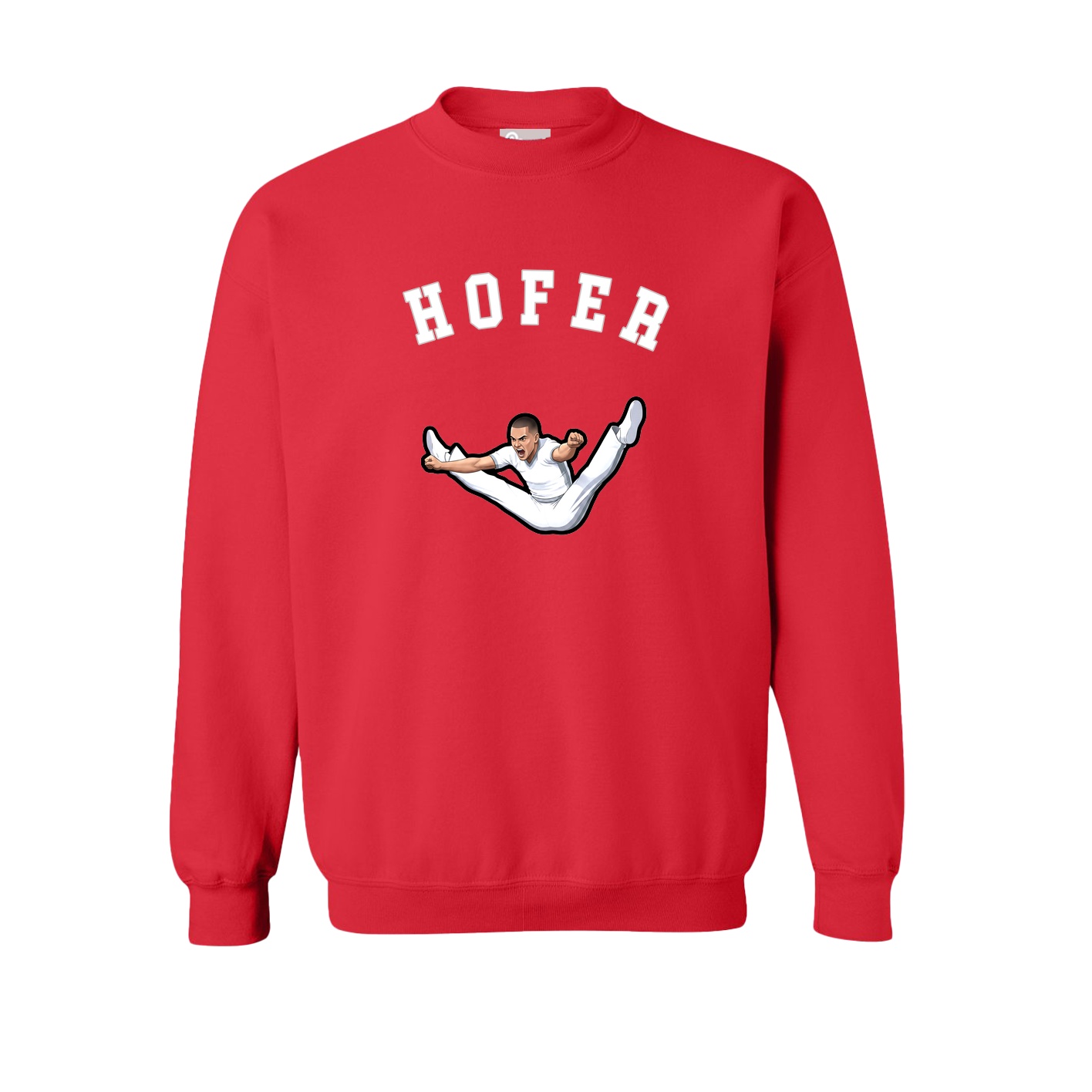 Fleece Crew — Shirsey Arch in Red