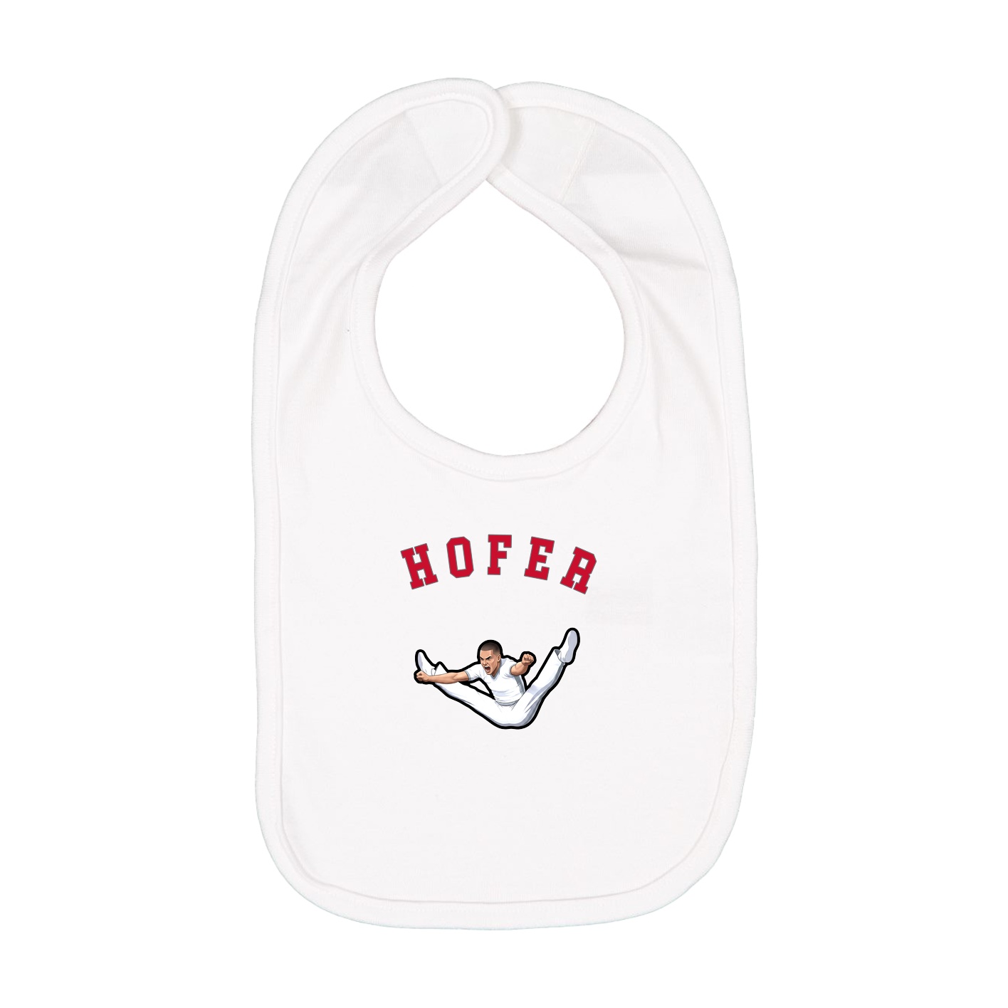 Infant Bib — Shirsey Arch in White