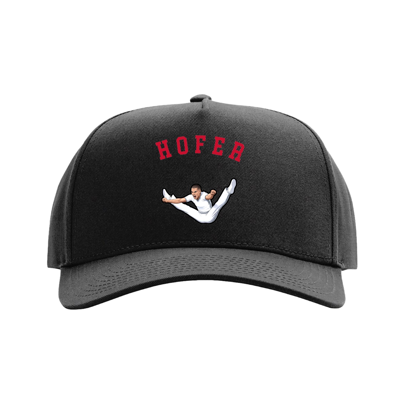Full Fabric Five-Panel Champ Cap — Shirsey Arch in Black