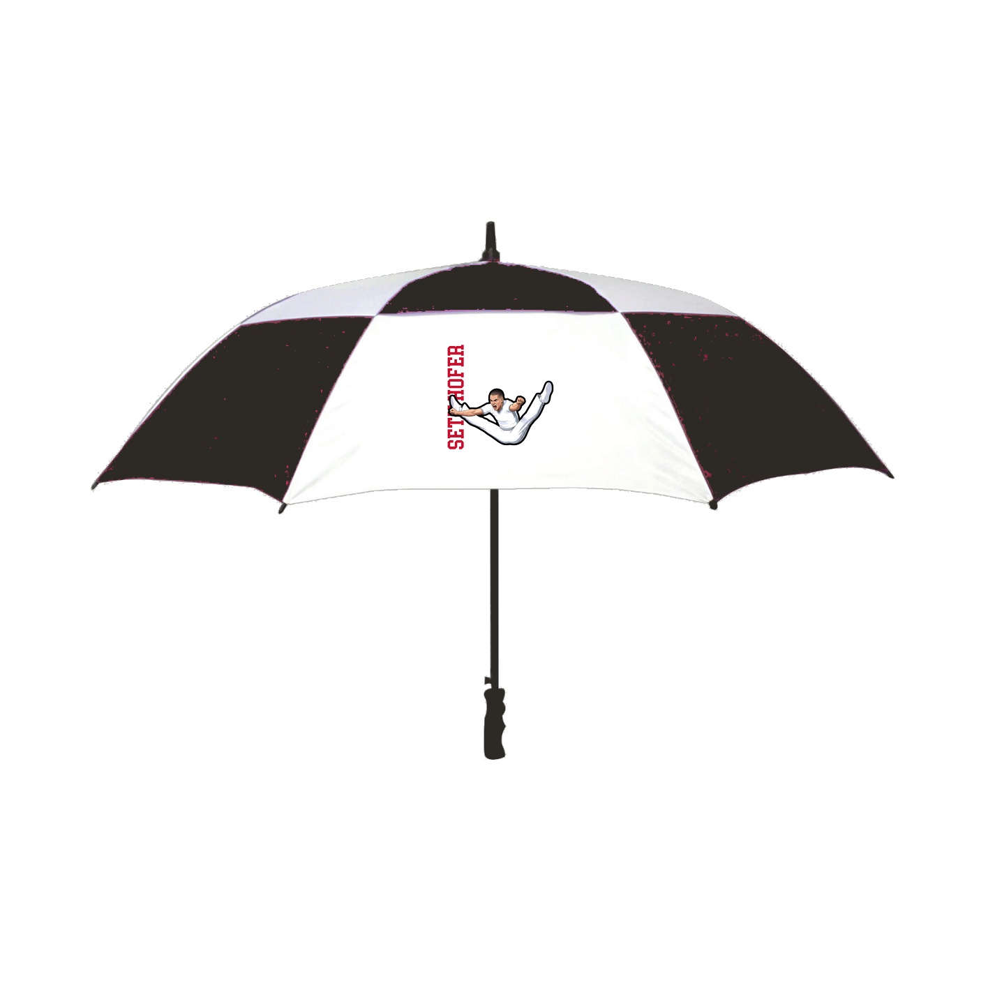 Golf Umbrella — Name Vertical in Black