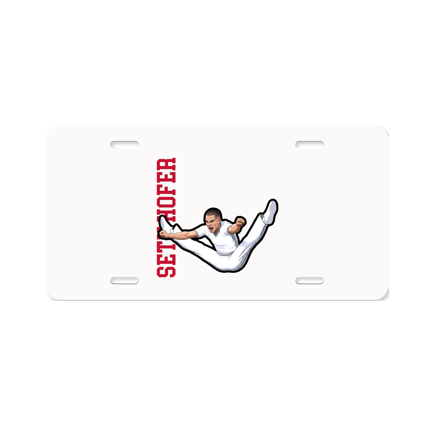 License Plate — Name Vertical in Classic