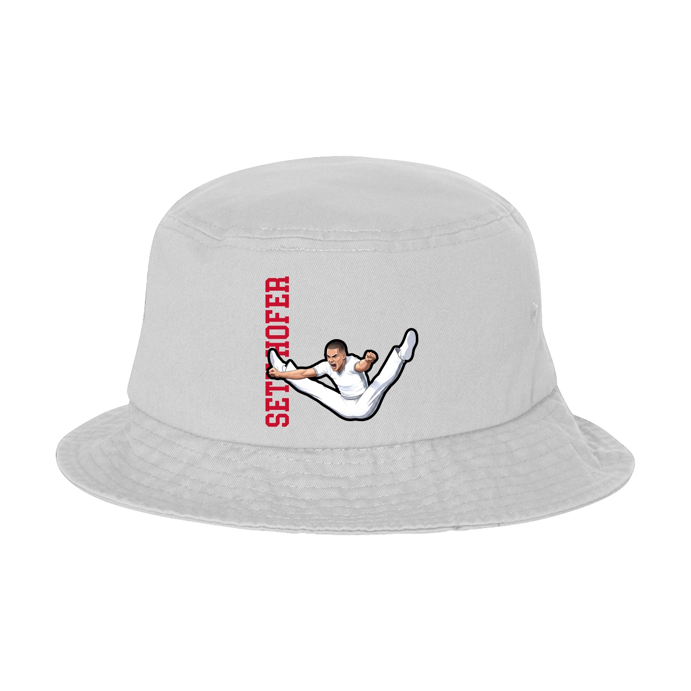 Bucket Cap — Name Vertical in White