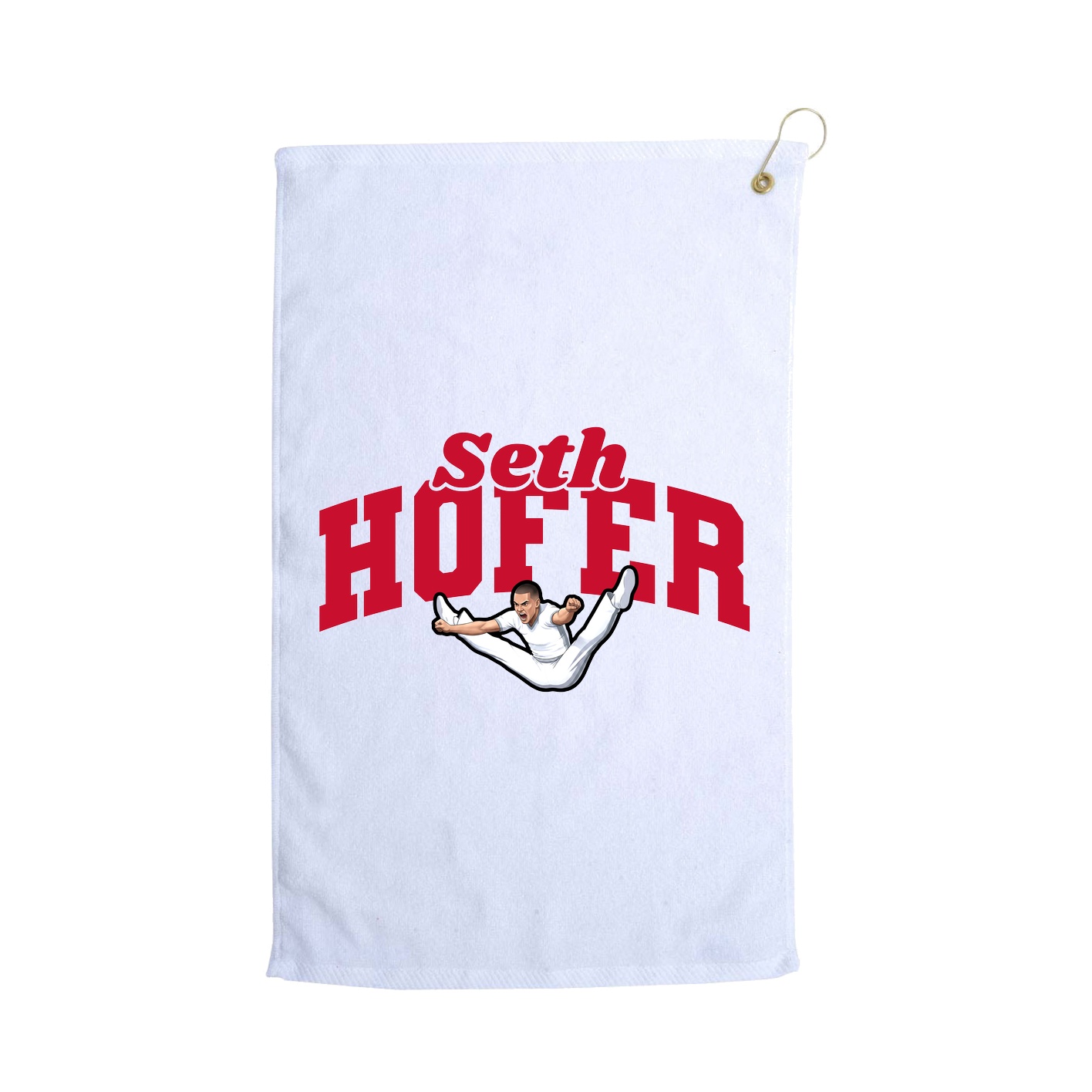 Golf Towel — Signature Arch in White
