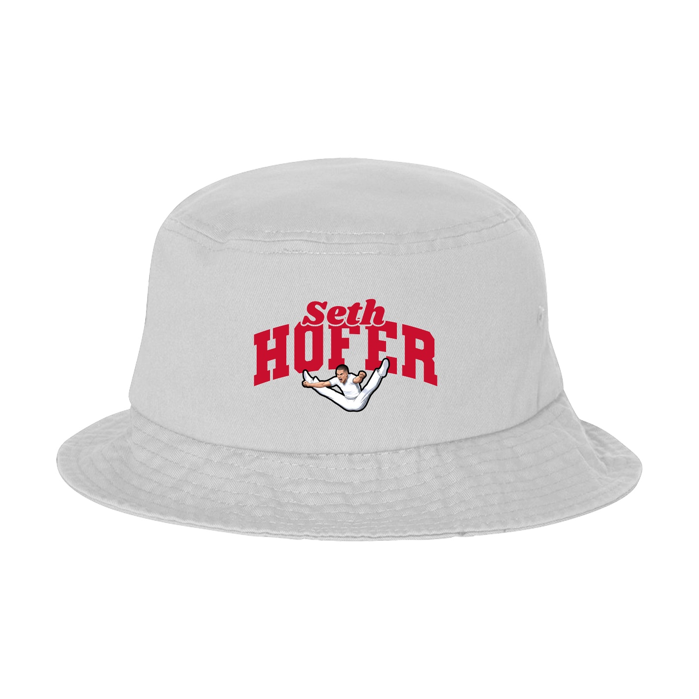 Bucket Cap — Signature Arch in White