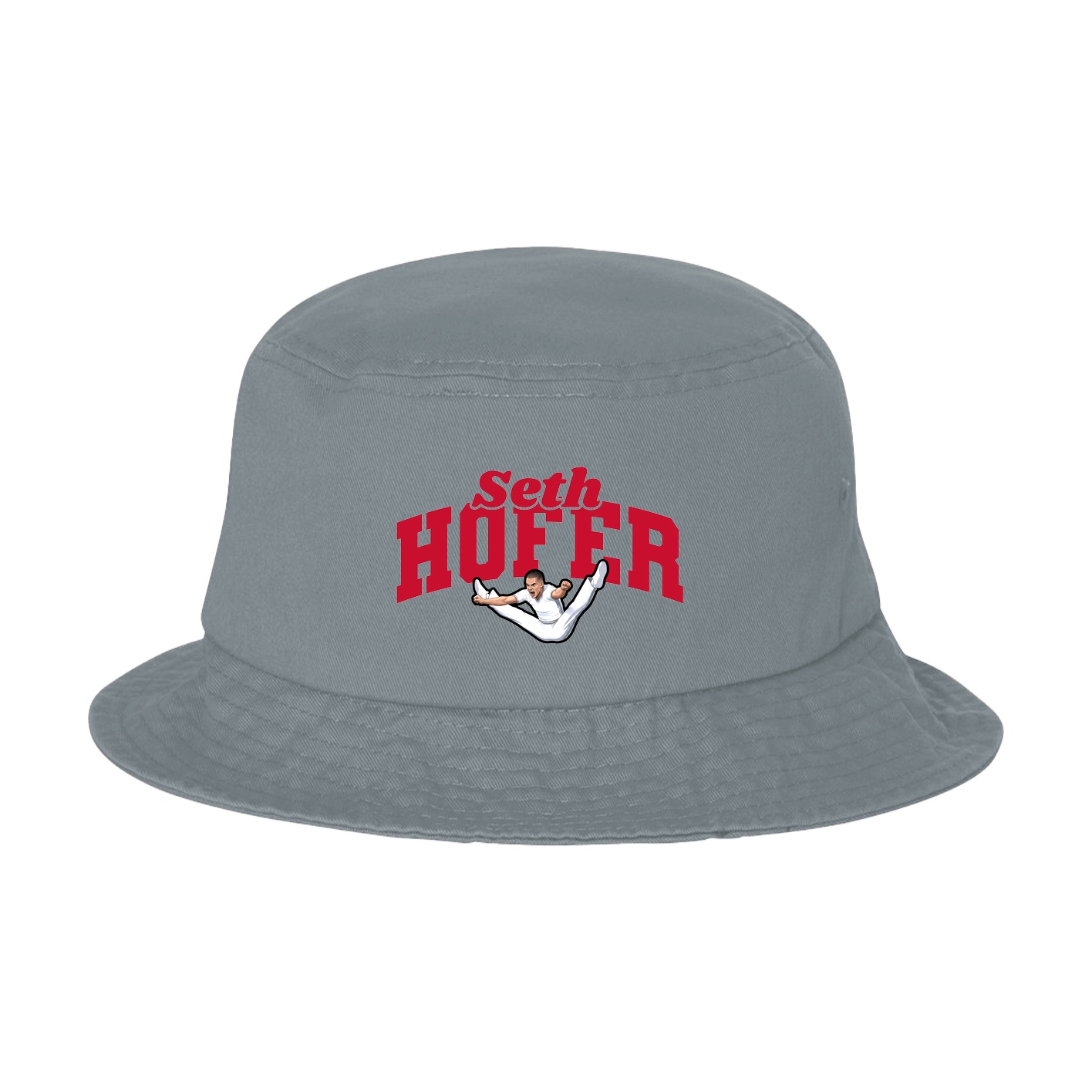 Bucket Cap — Signature Arch in Grey