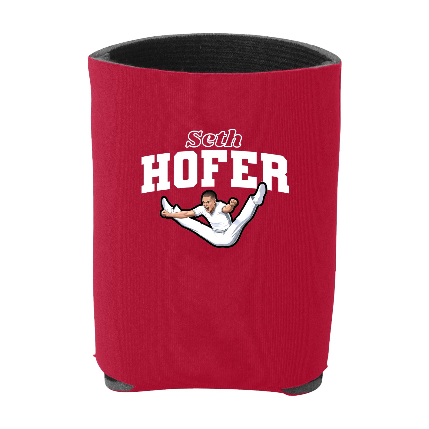 Can Holder — Name Arch in Red