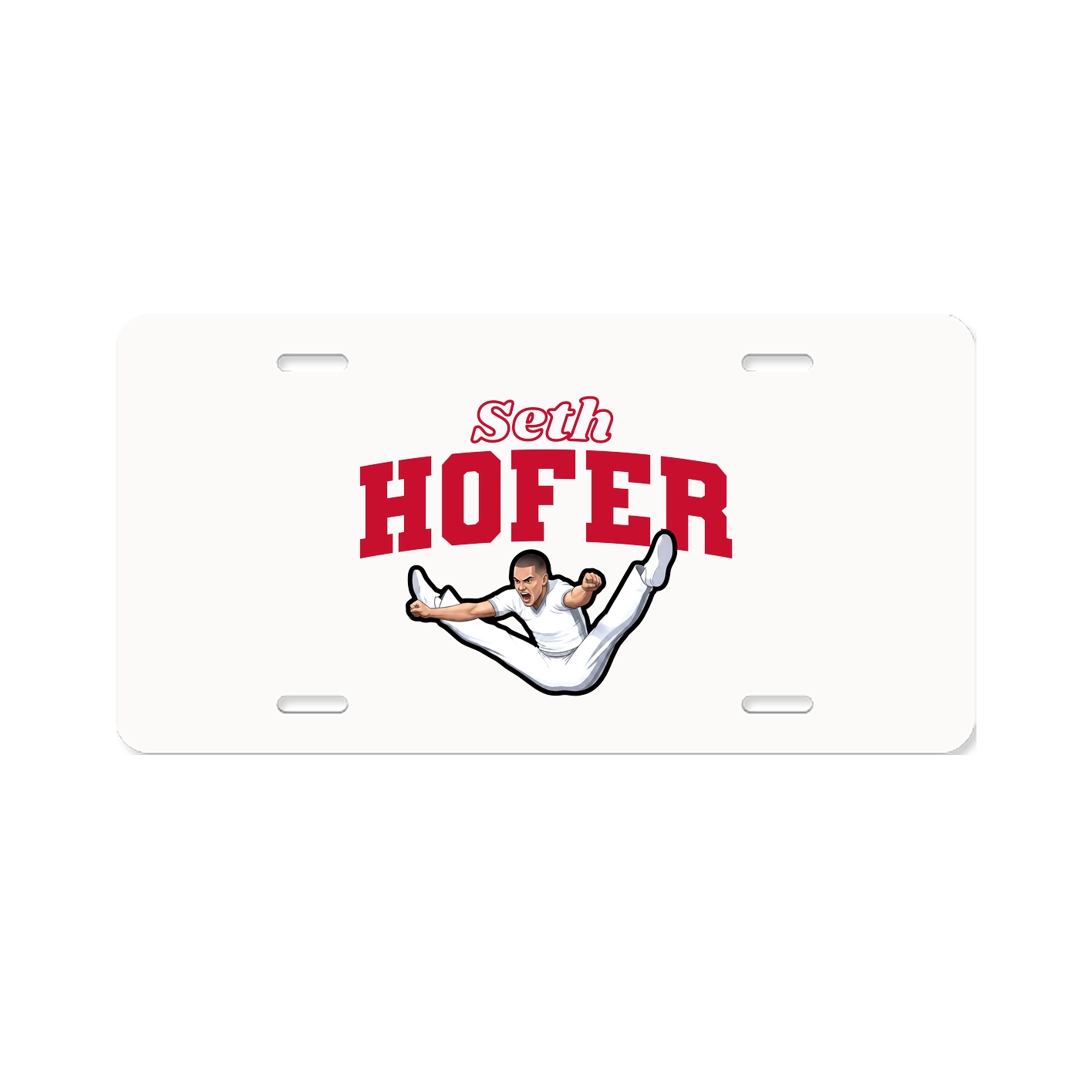 License Plate — Name Arch in Classic