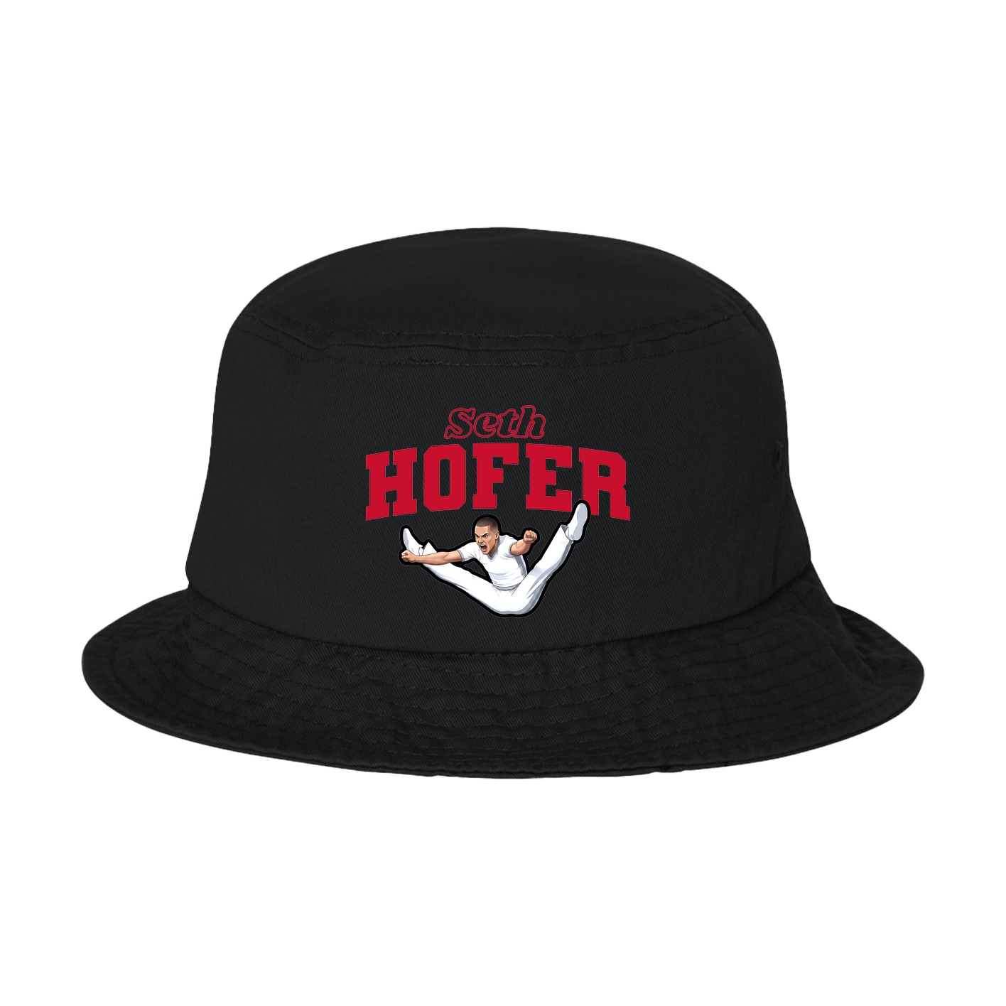 Bucket Cap — Name Arch in Black