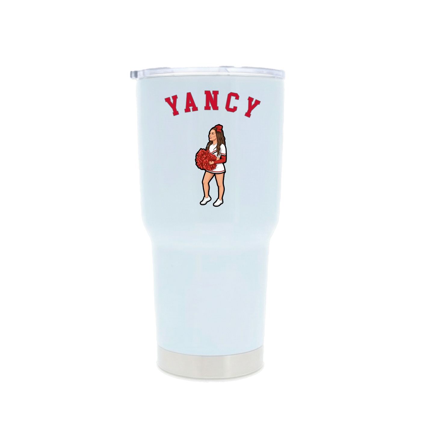 30oz Stainless Steel Tumbler — Shirsey Arch in White