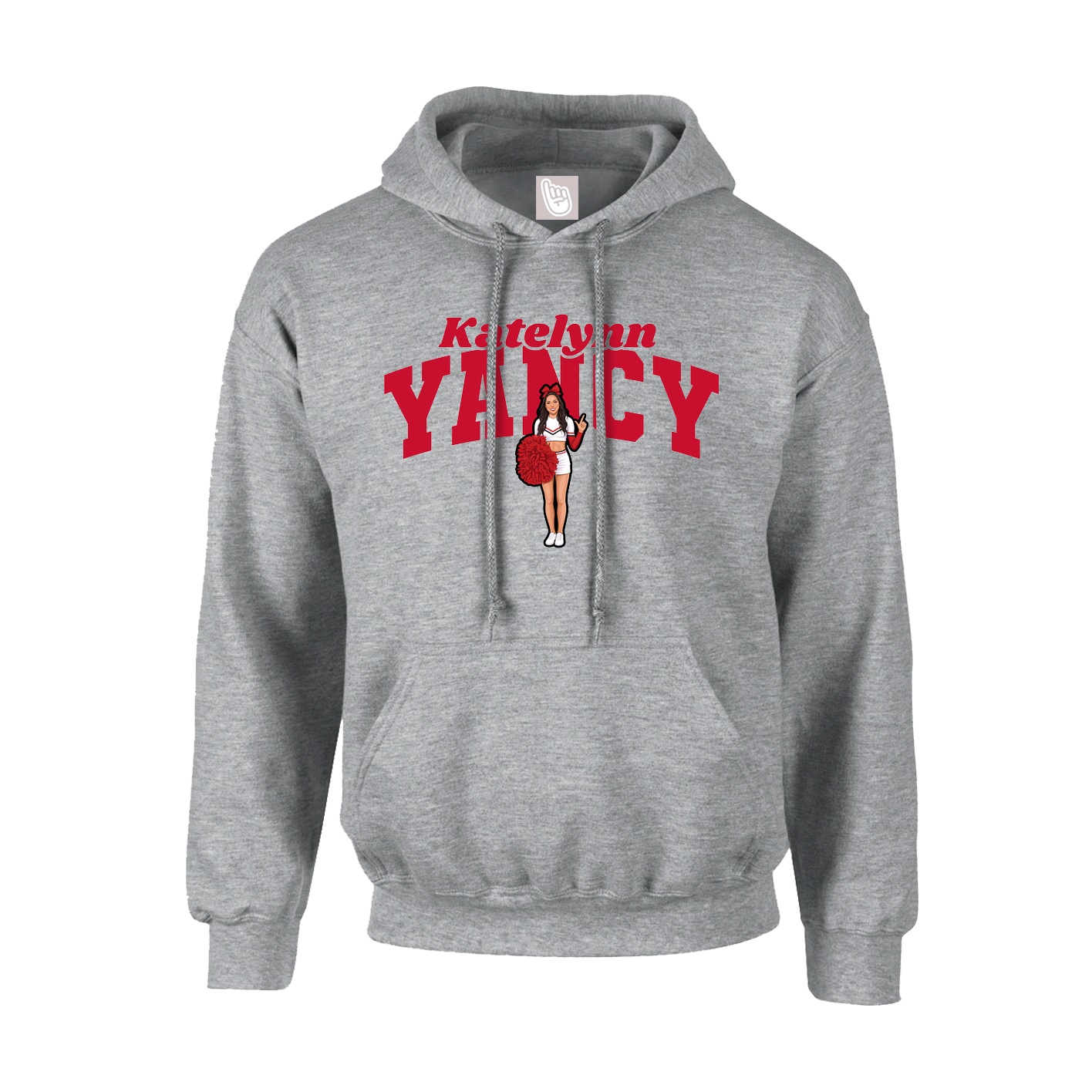 Youth Hoodie — Signature Arch in Grey