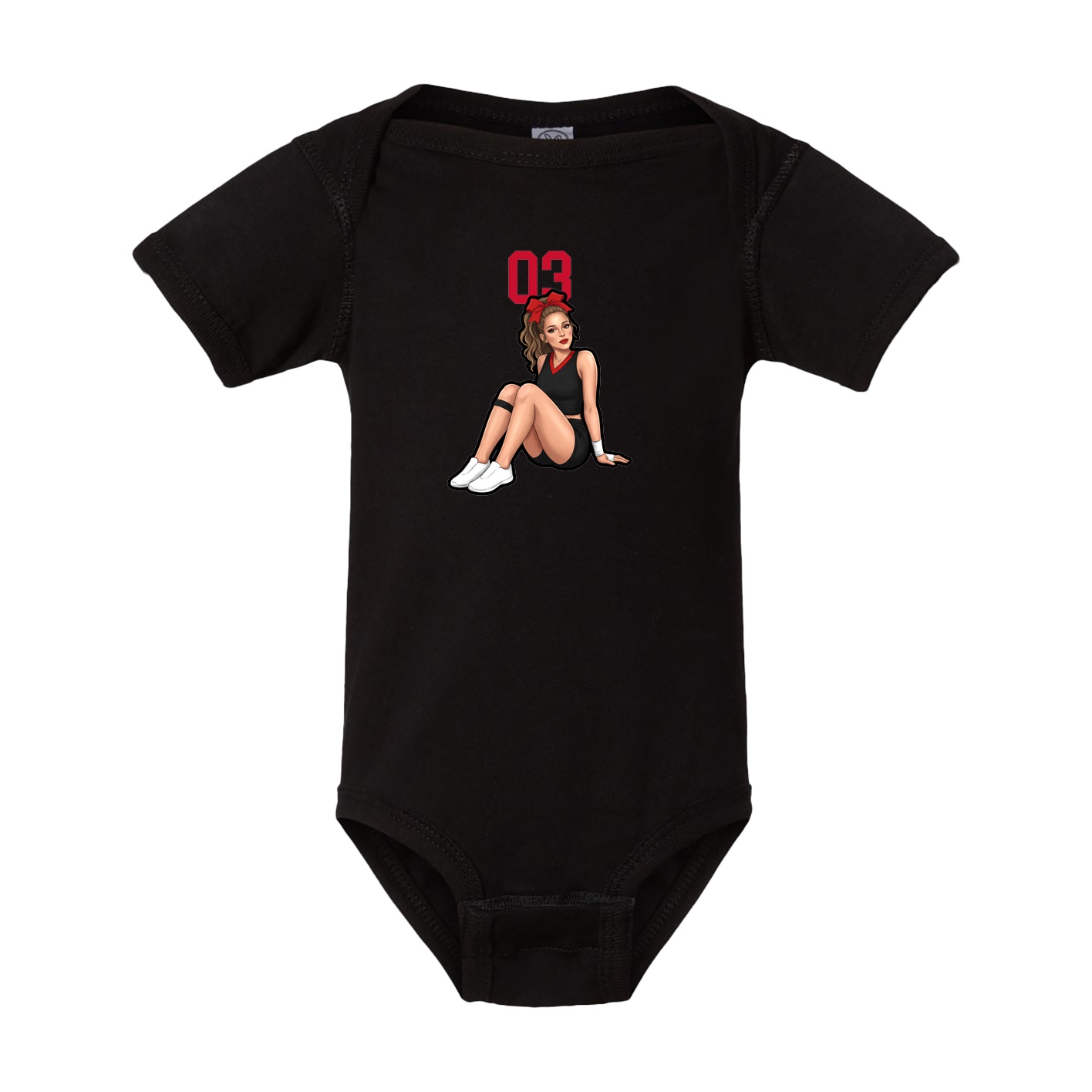 Baby Onesie — Number Top in Black
