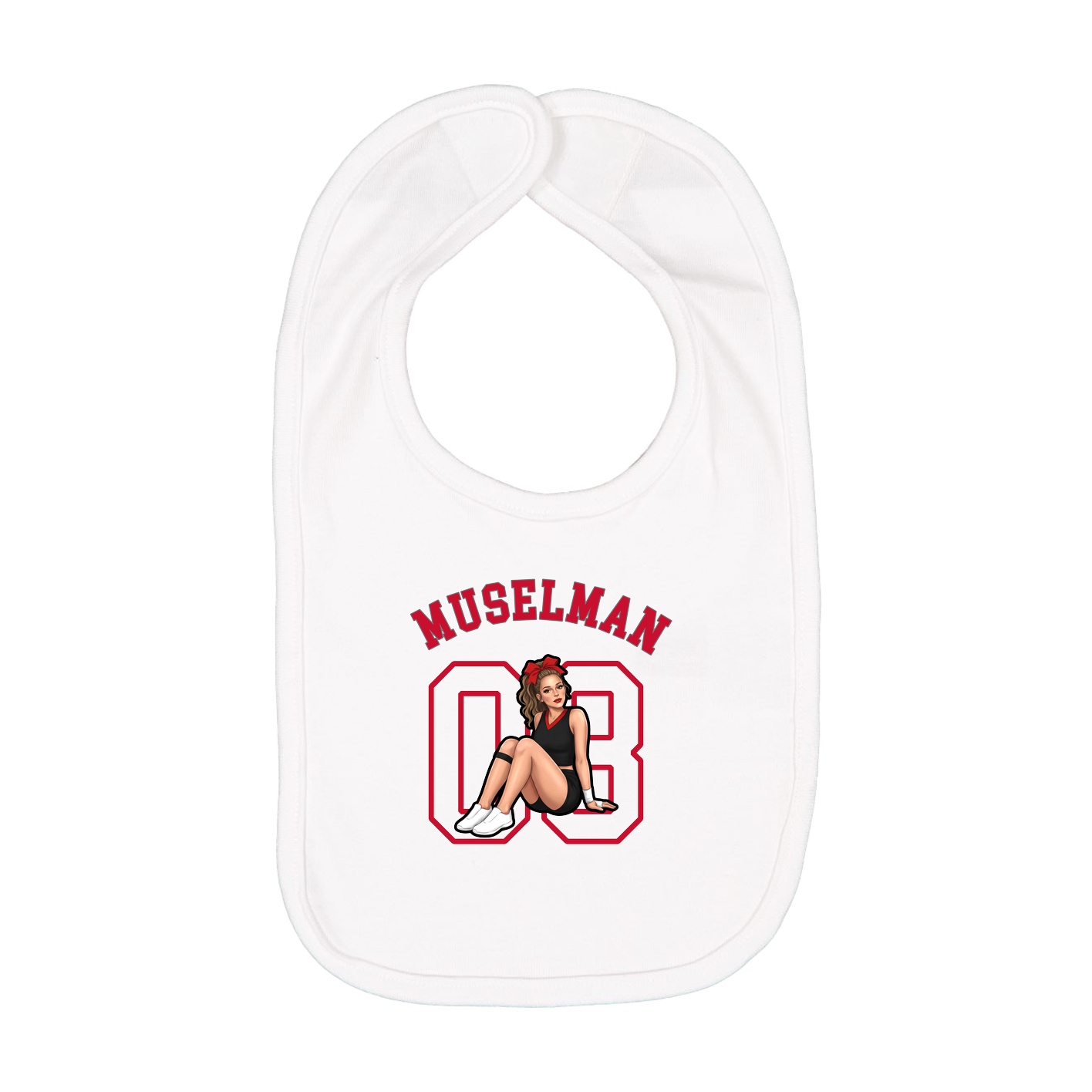 Infant Bib — Shirsey Arch in White