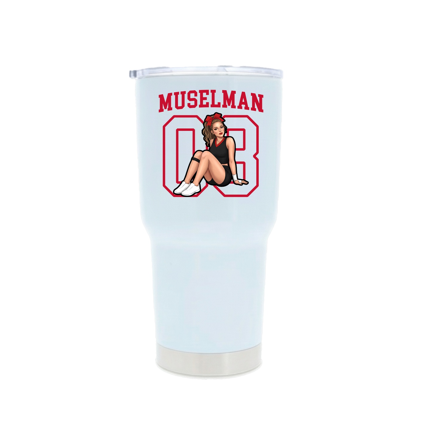 30oz Stainless Steel Tumbler — Shirsey in White