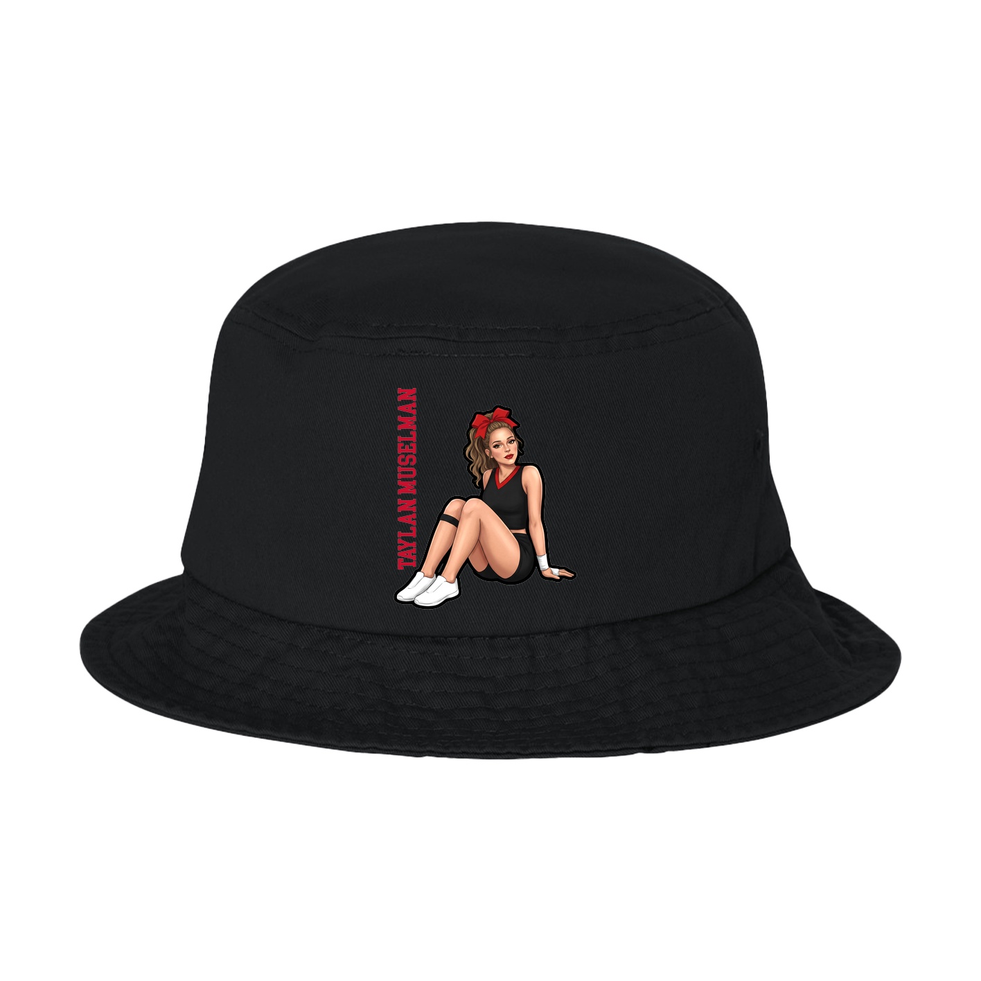 Bucket Cap — Name Vertical in Black