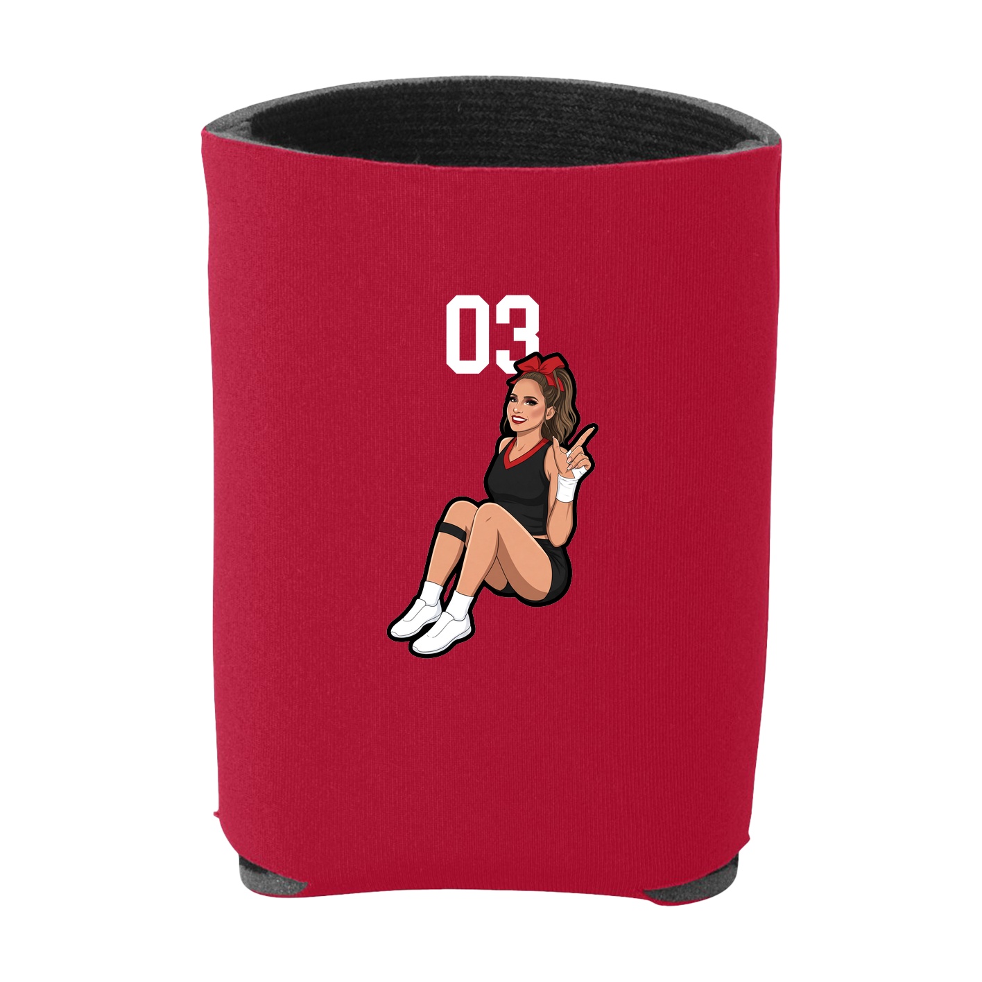 Can Holder — Number Top in Red
