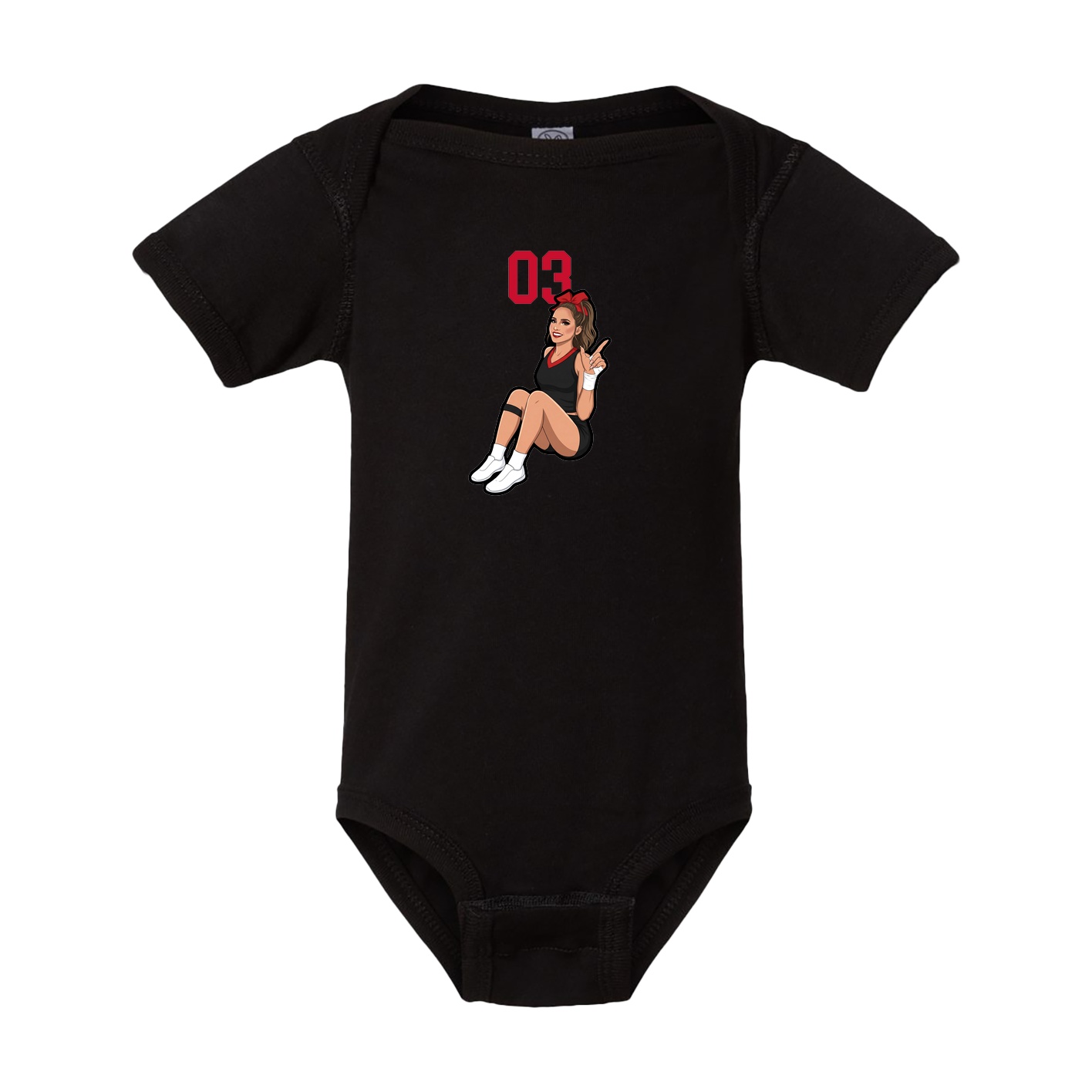 Baby Onesie — Number Top in Black