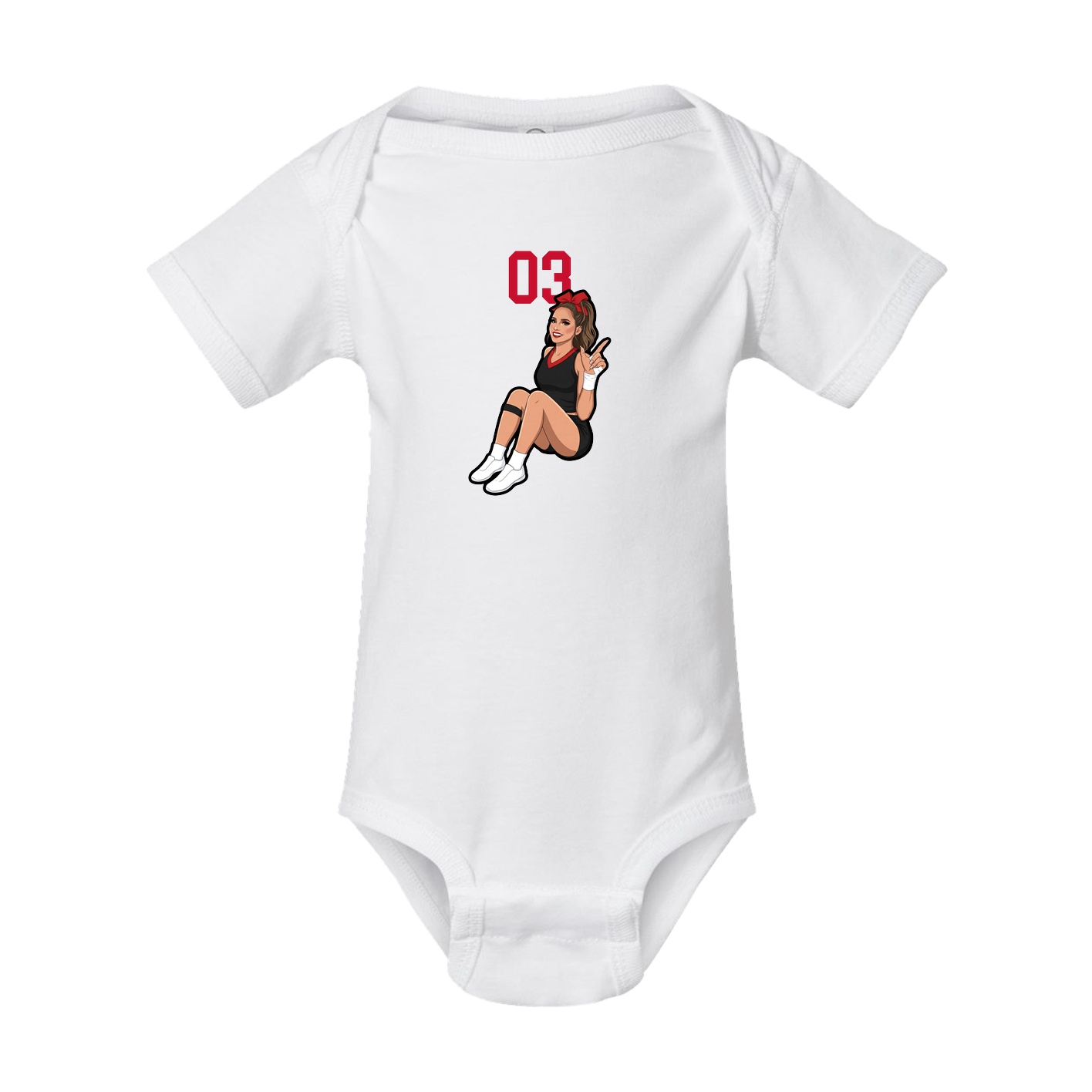 Baby Onesie — Number Top in White