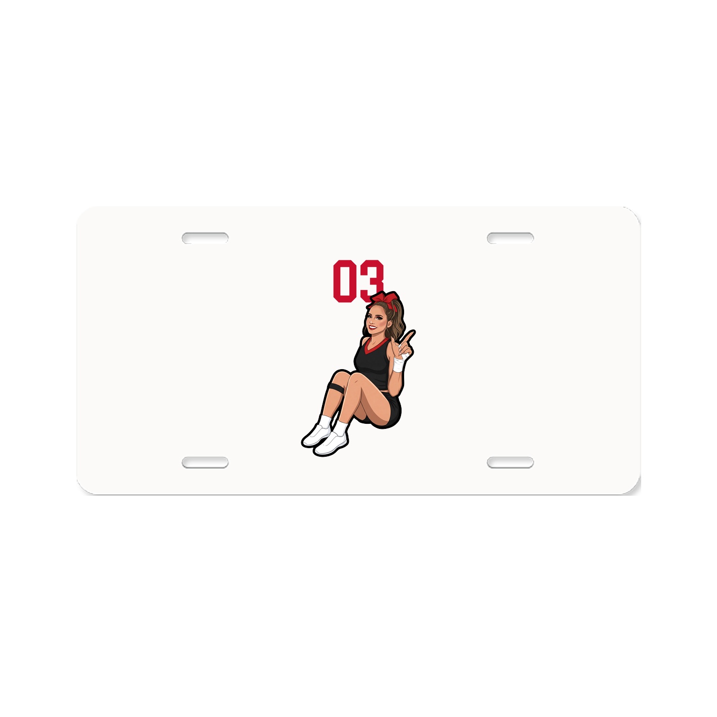 License Plate — Number Top in Classic