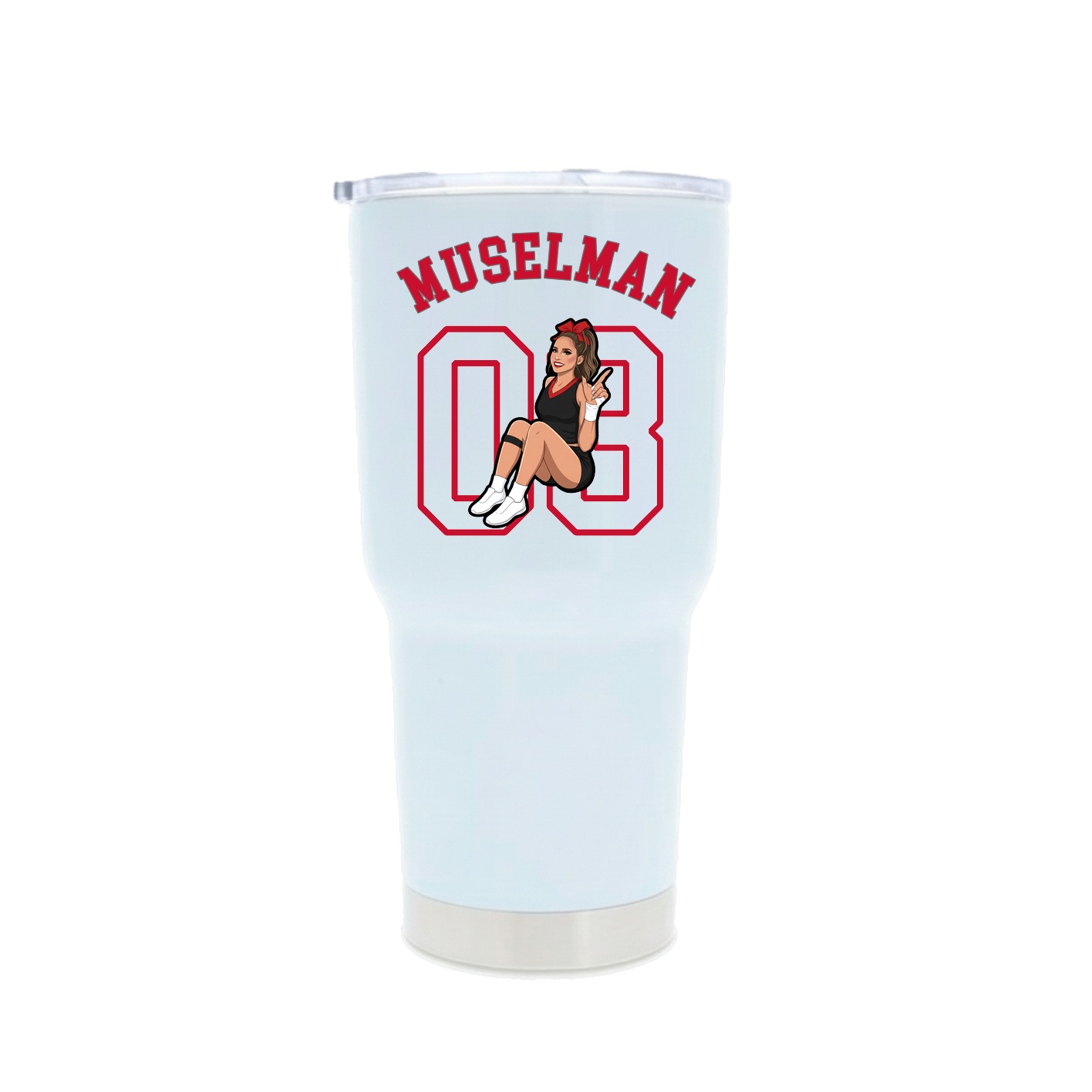 30oz Stainless Steel Tumbler — Shirsey Arch in White