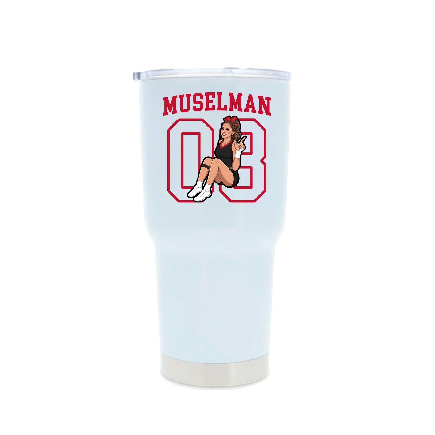 30oz Stainless Steel Tumbler — Shirsey in White