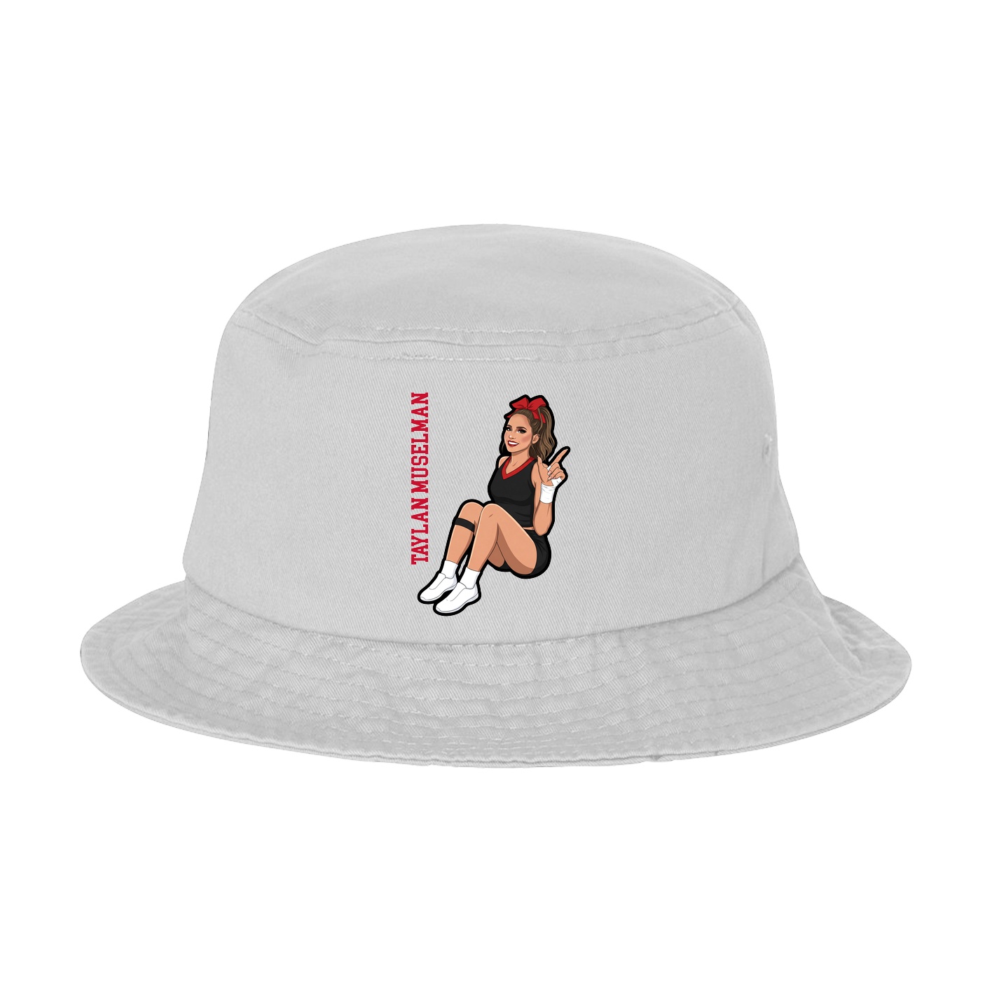 Bucket Cap — Name Vertical in White