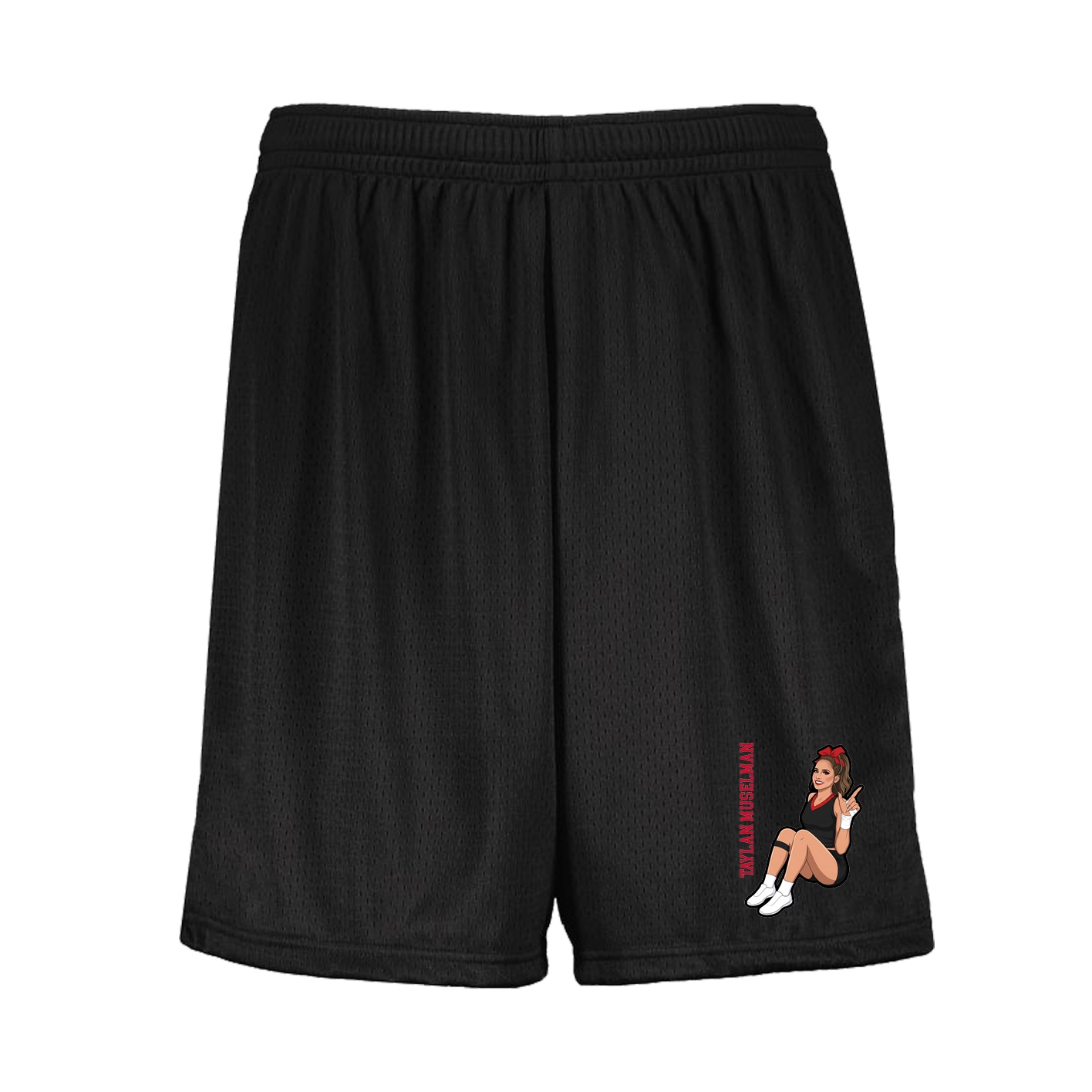 Shorts — Name Vertical in Black