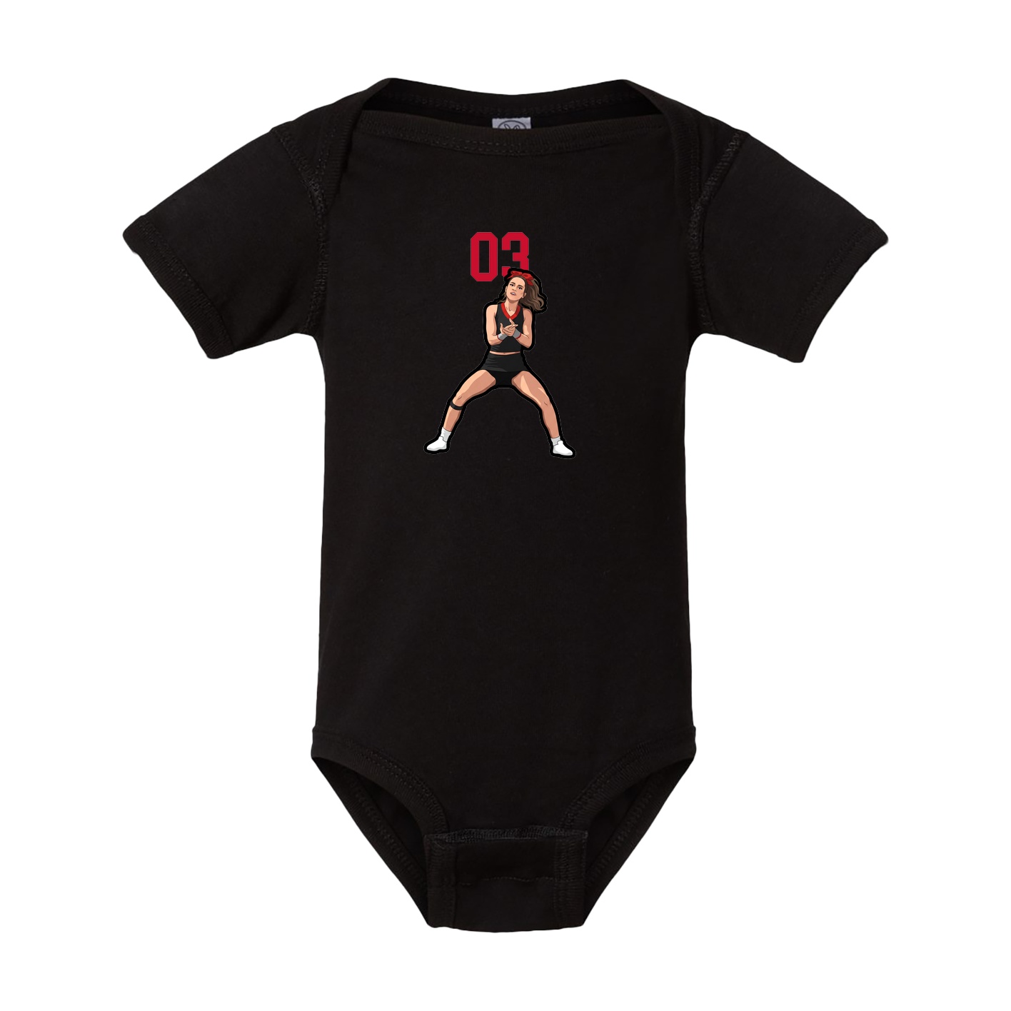 Baby Onesie — Number Top in Black
