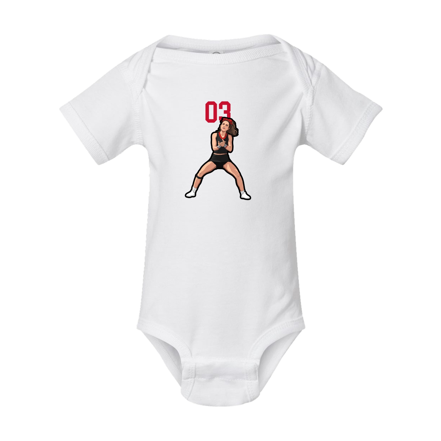 Baby Onesie — Number Top in White