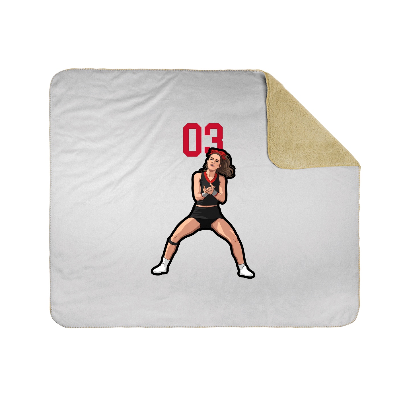 Throw Blanket — Number Top in White