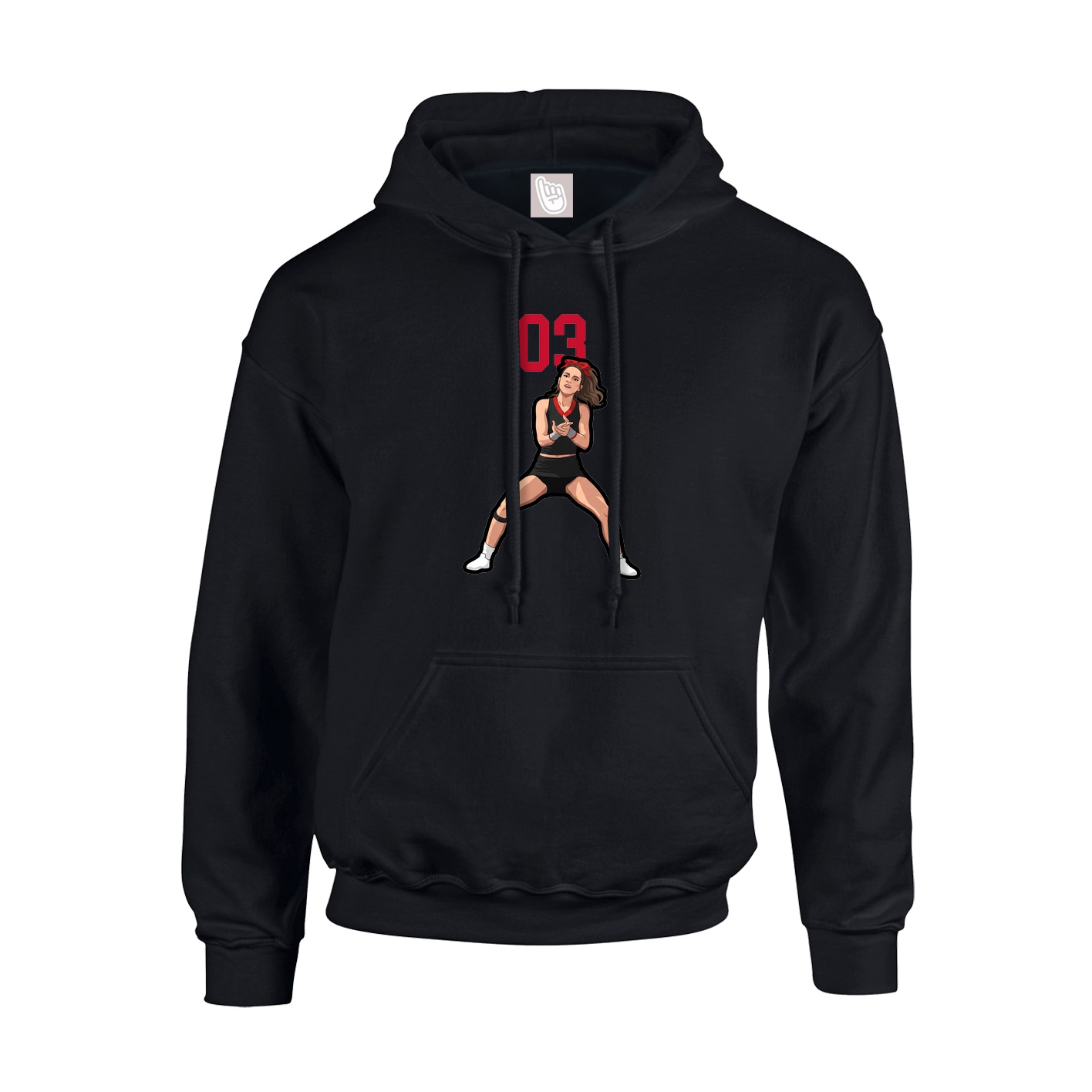 Hoodie — Number Top in Black