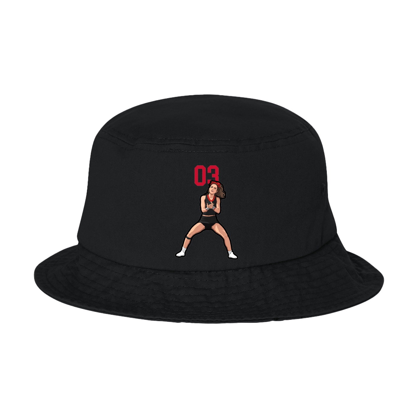 Bucket Cap — Number Top in Black