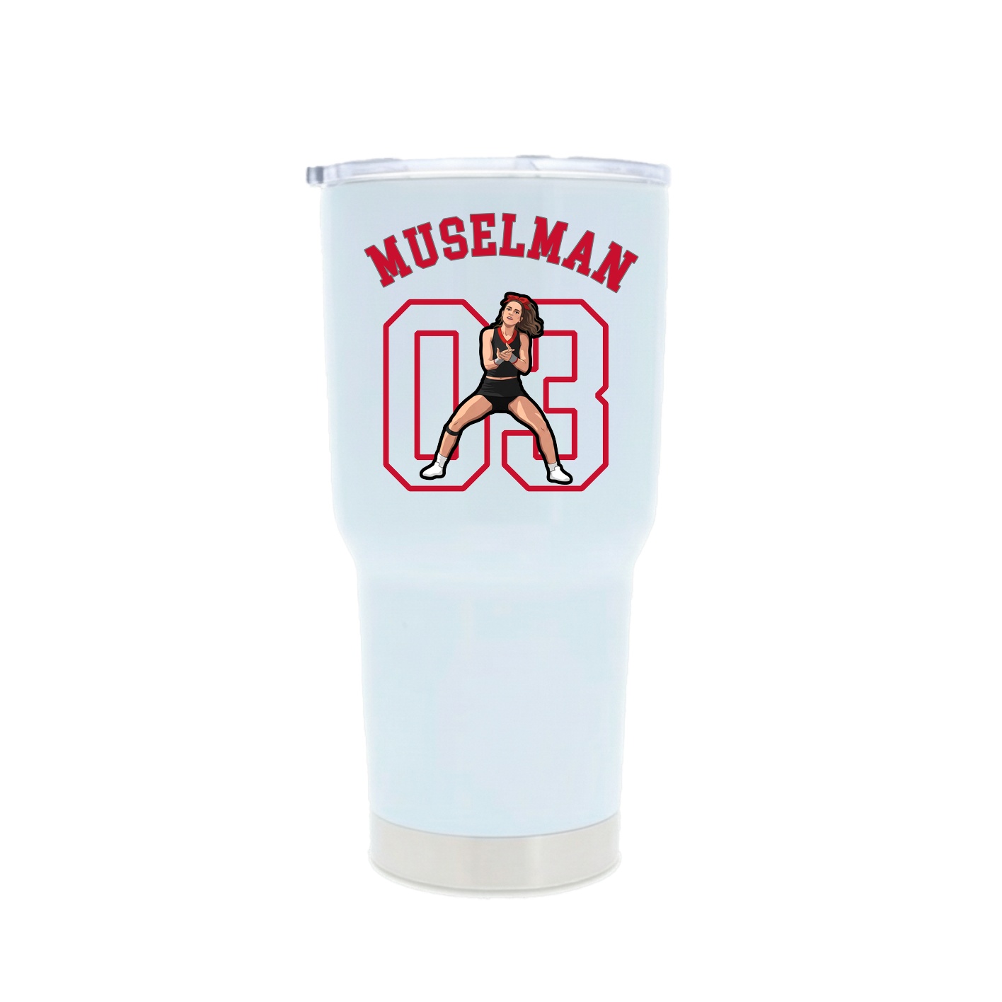 30oz Stainless Steel Tumbler — Shirsey Arch in White