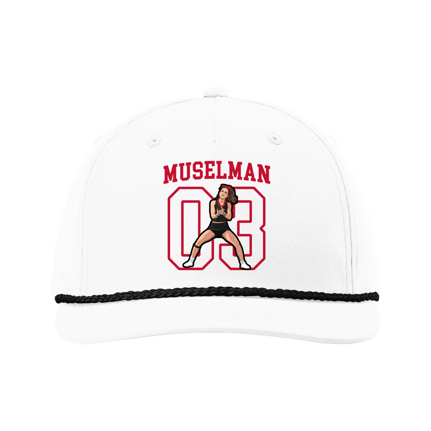 Five-Panel Classic Rope Cap — Shirsey in White