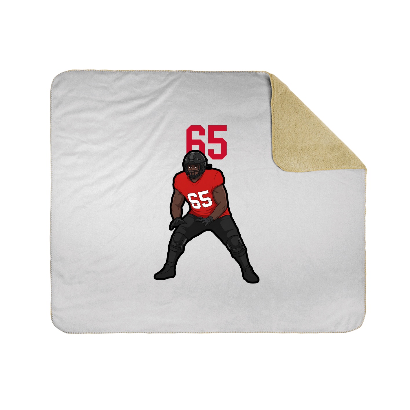 Throw Blanket — Number Top in White