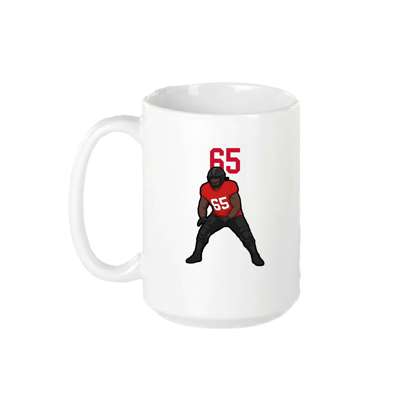 15oz Coffee Mug — Number Top in White