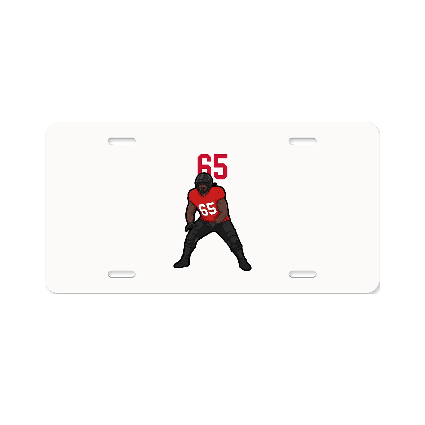 License Plate — Number Top in Classic