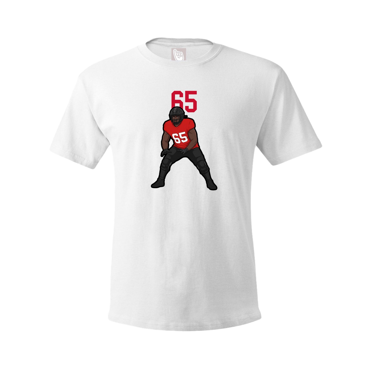 Youth Tee — Number Top in White