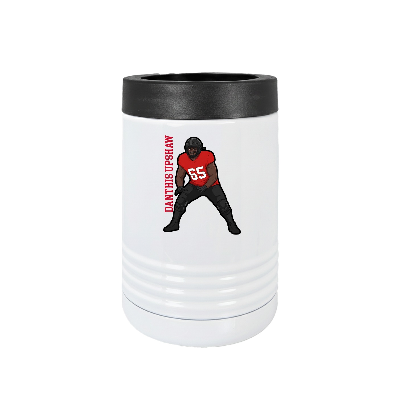Beverage Holder — Name Vertical in White