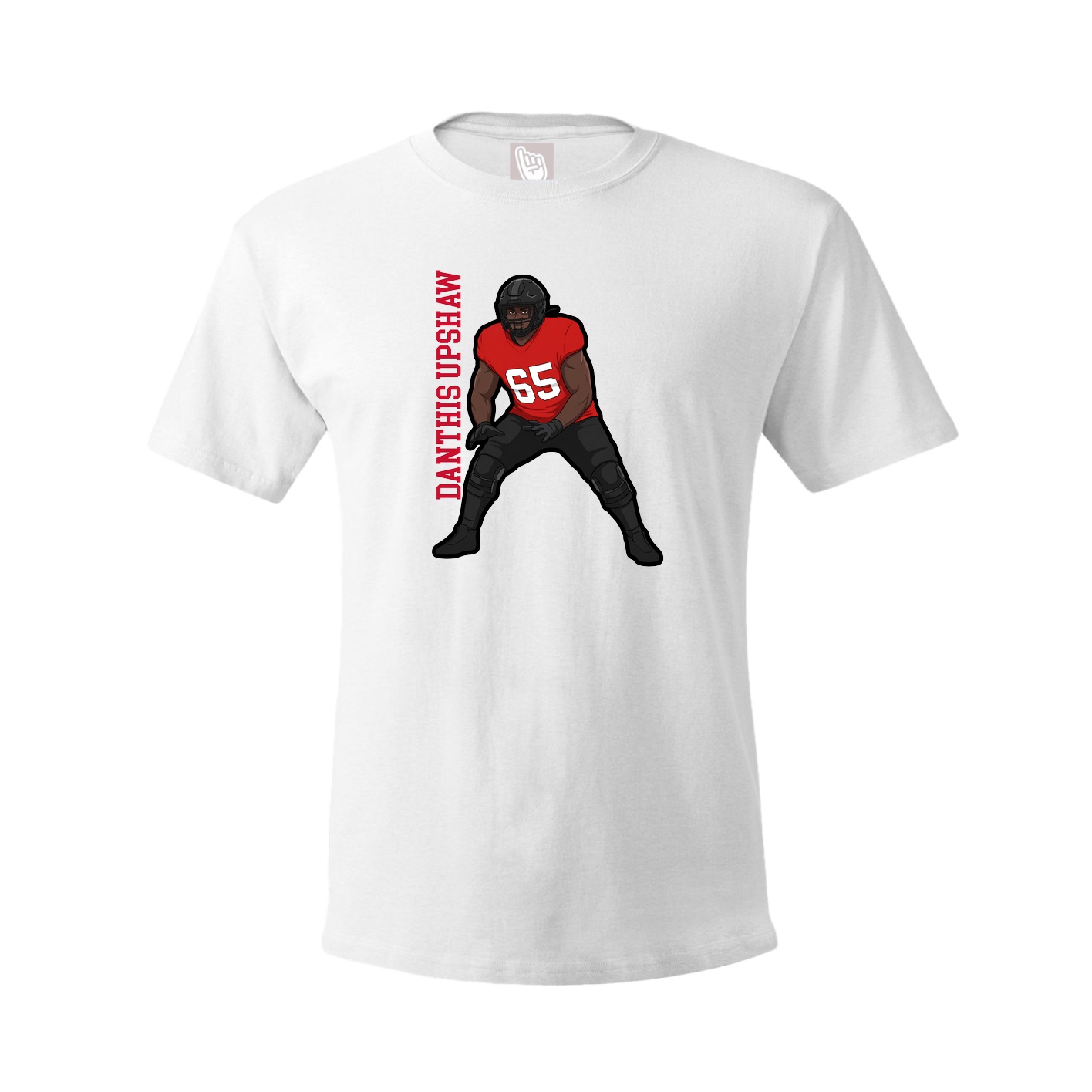 Youth Tee — Name Vertical in White
