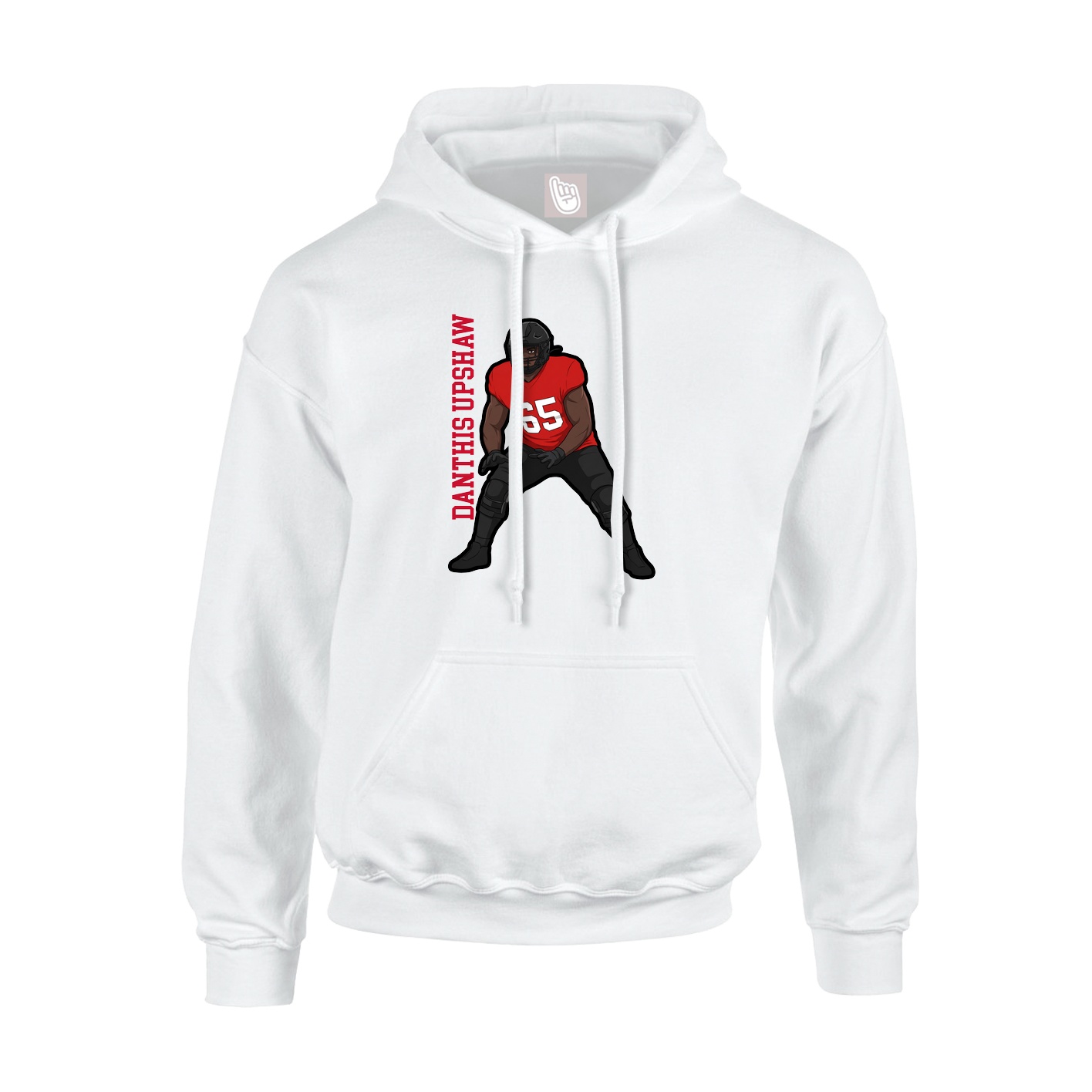 Hoodie — Name Vertical in White