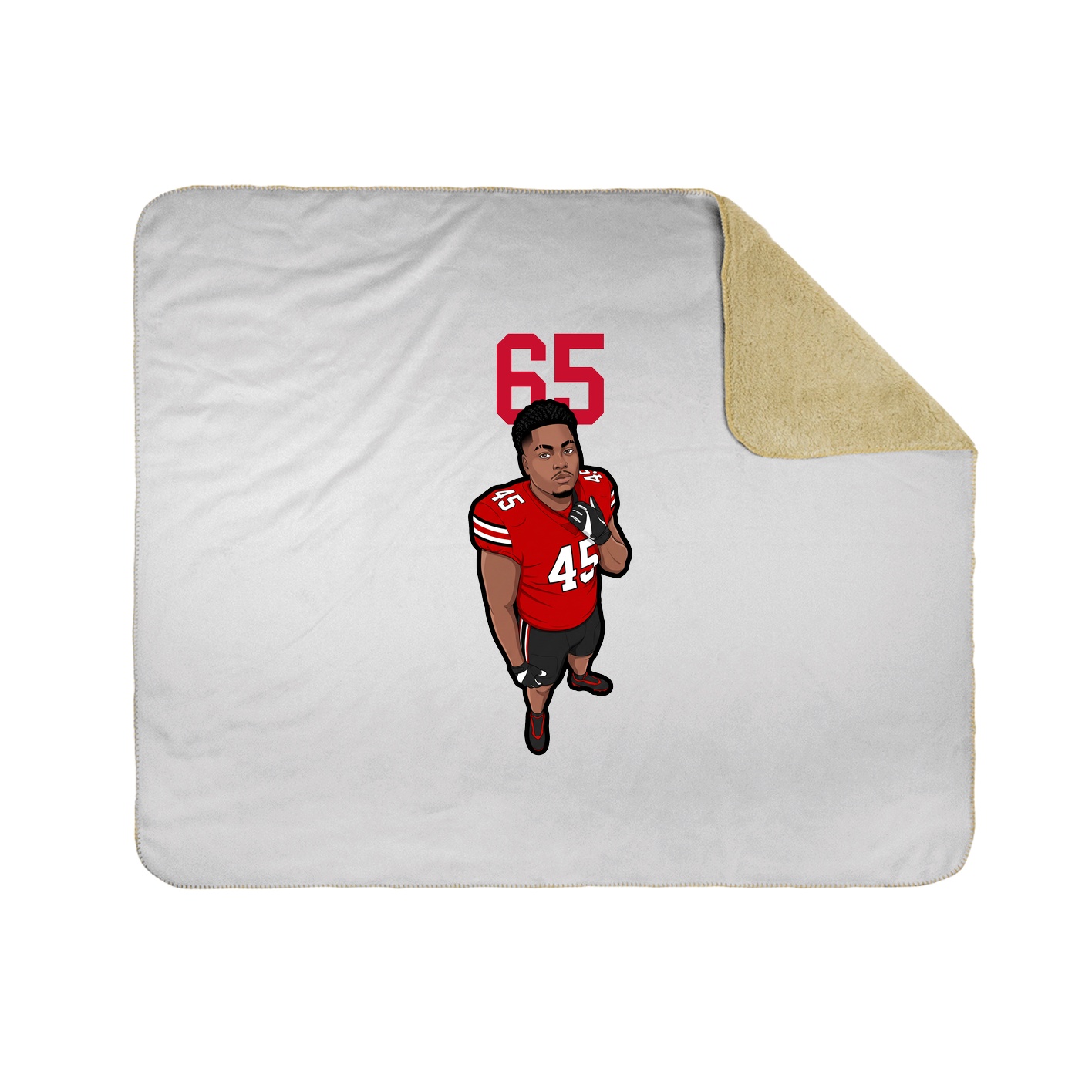 Throw Blanket — Number Top in White