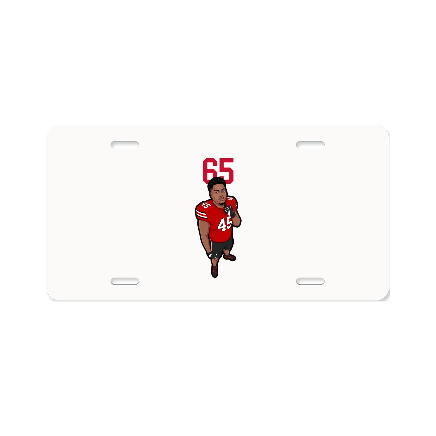 License Plate — Number Top in Classic