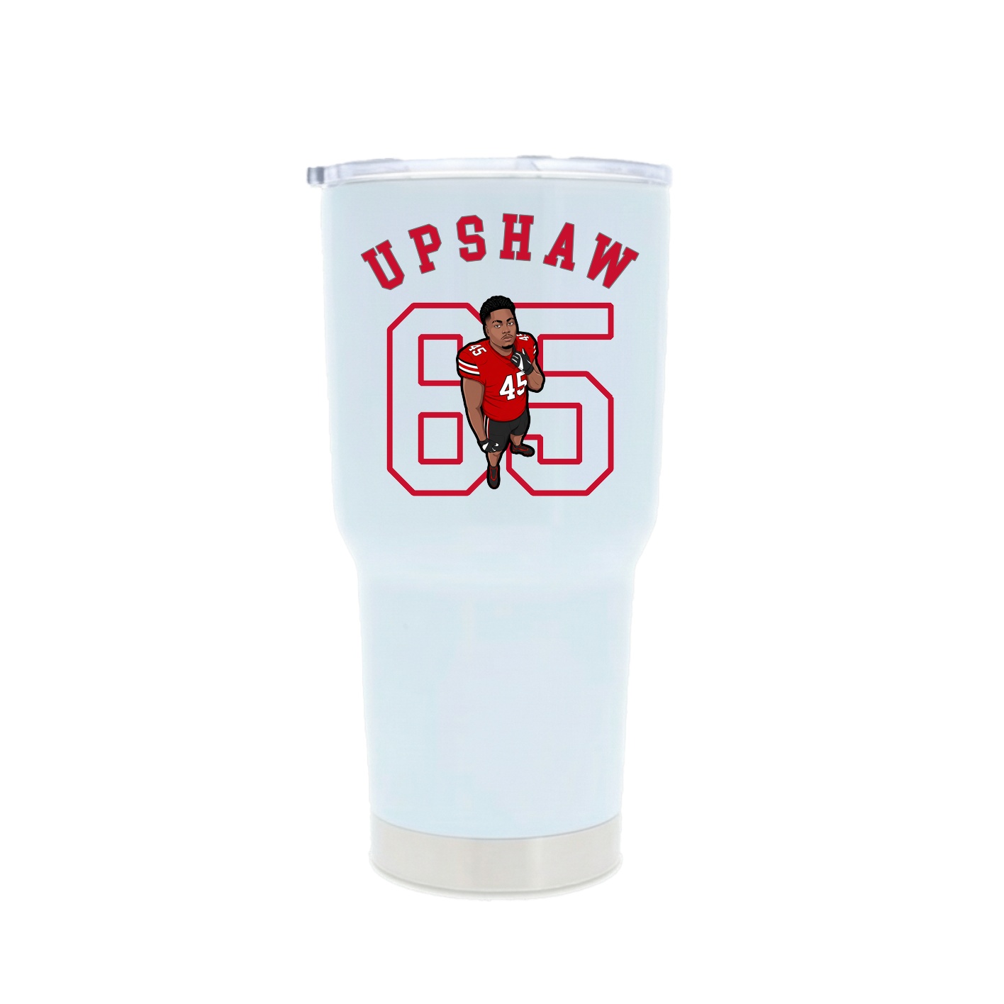 30oz Stainless Steel Tumbler — Shirsey Arch in White