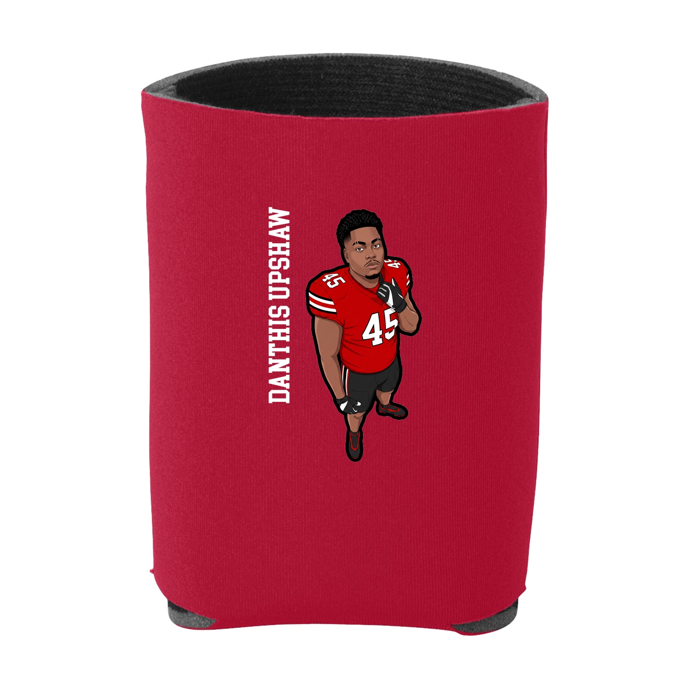 Can Holder — Name Vertical in Red