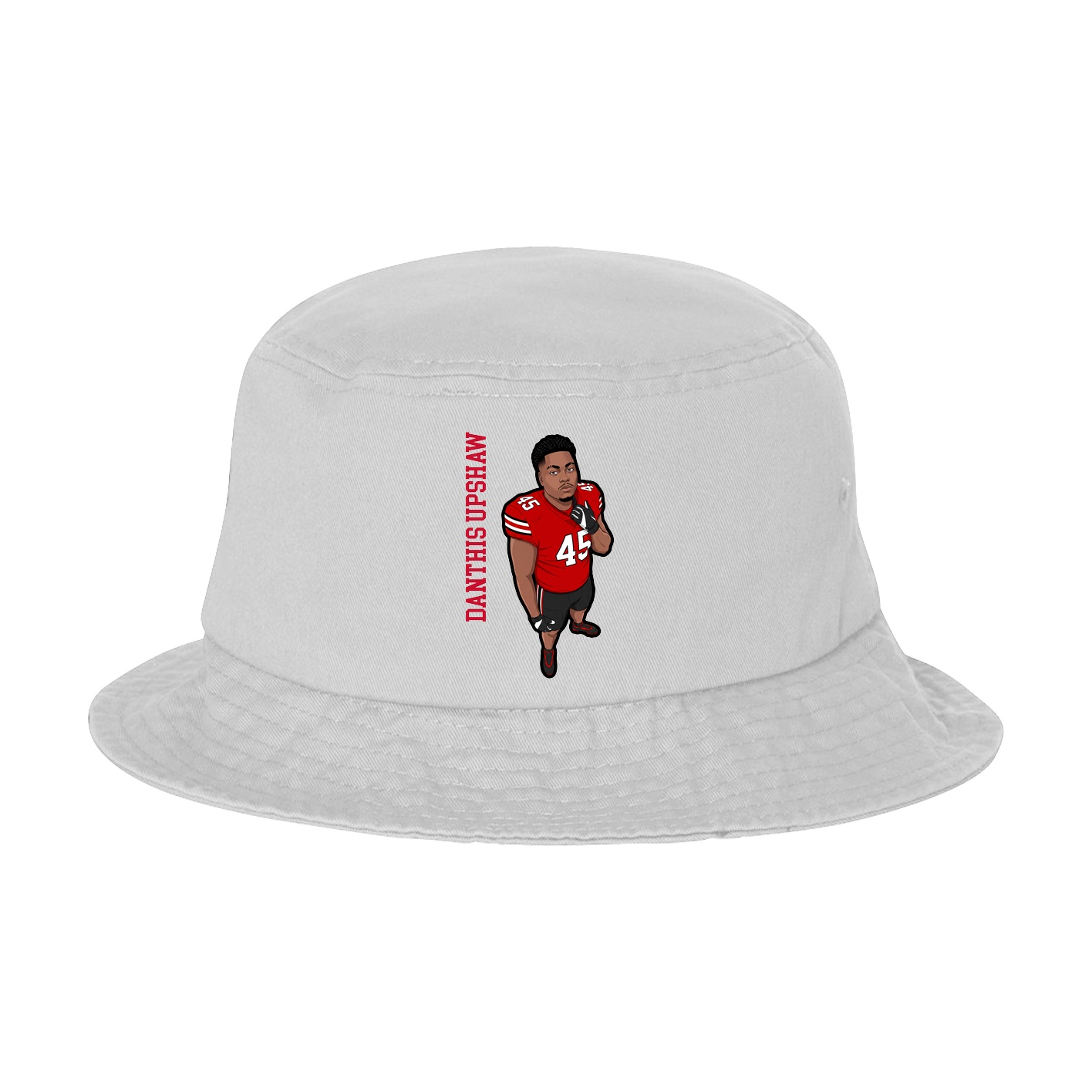 Bucket Cap — Name Vertical in White