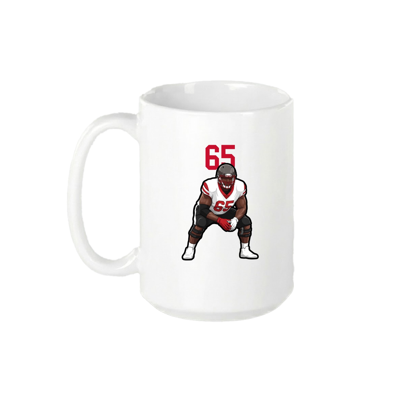 15oz Coffee Mug — Number Top in White