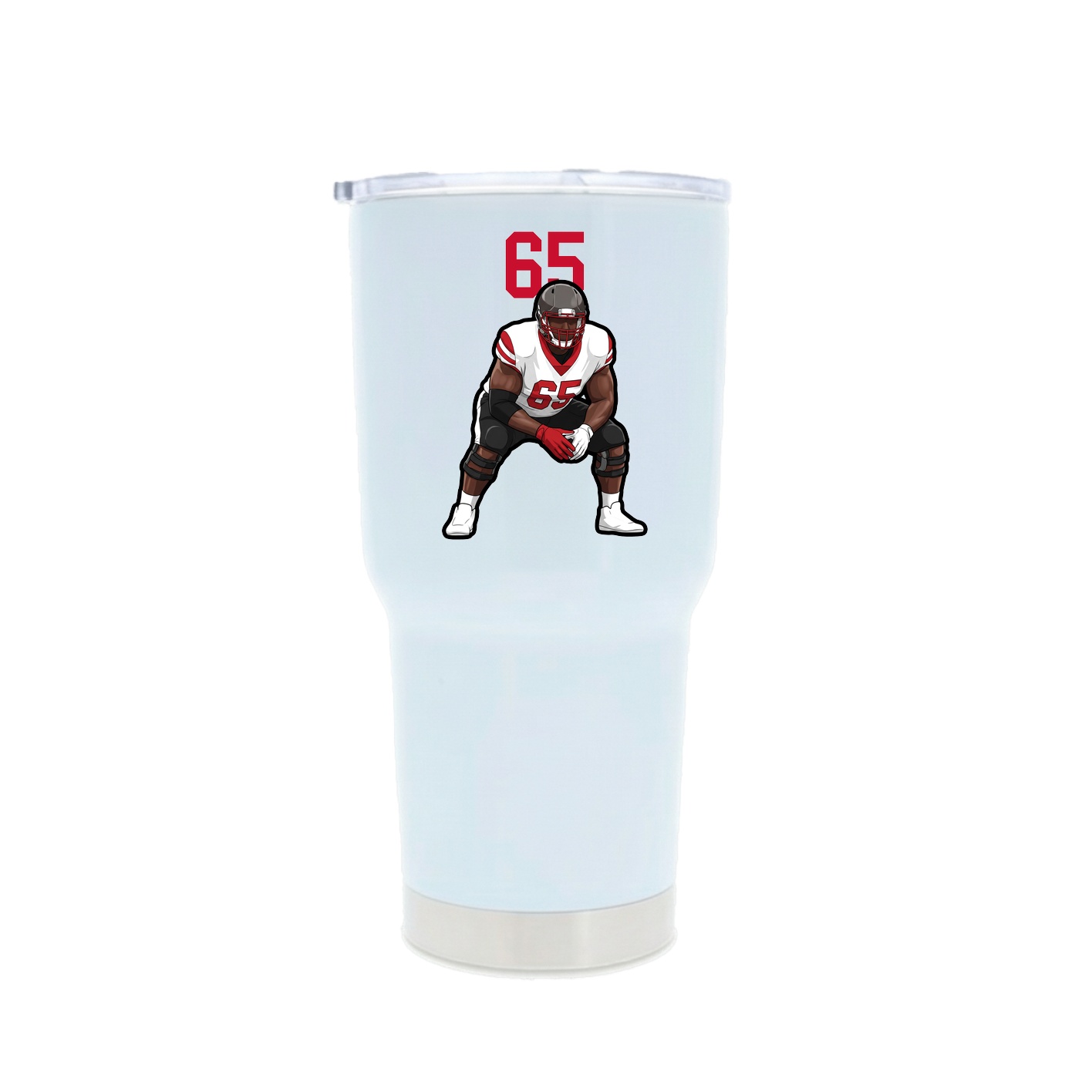 30oz Stainless Steel Tumbler — Number Top in White