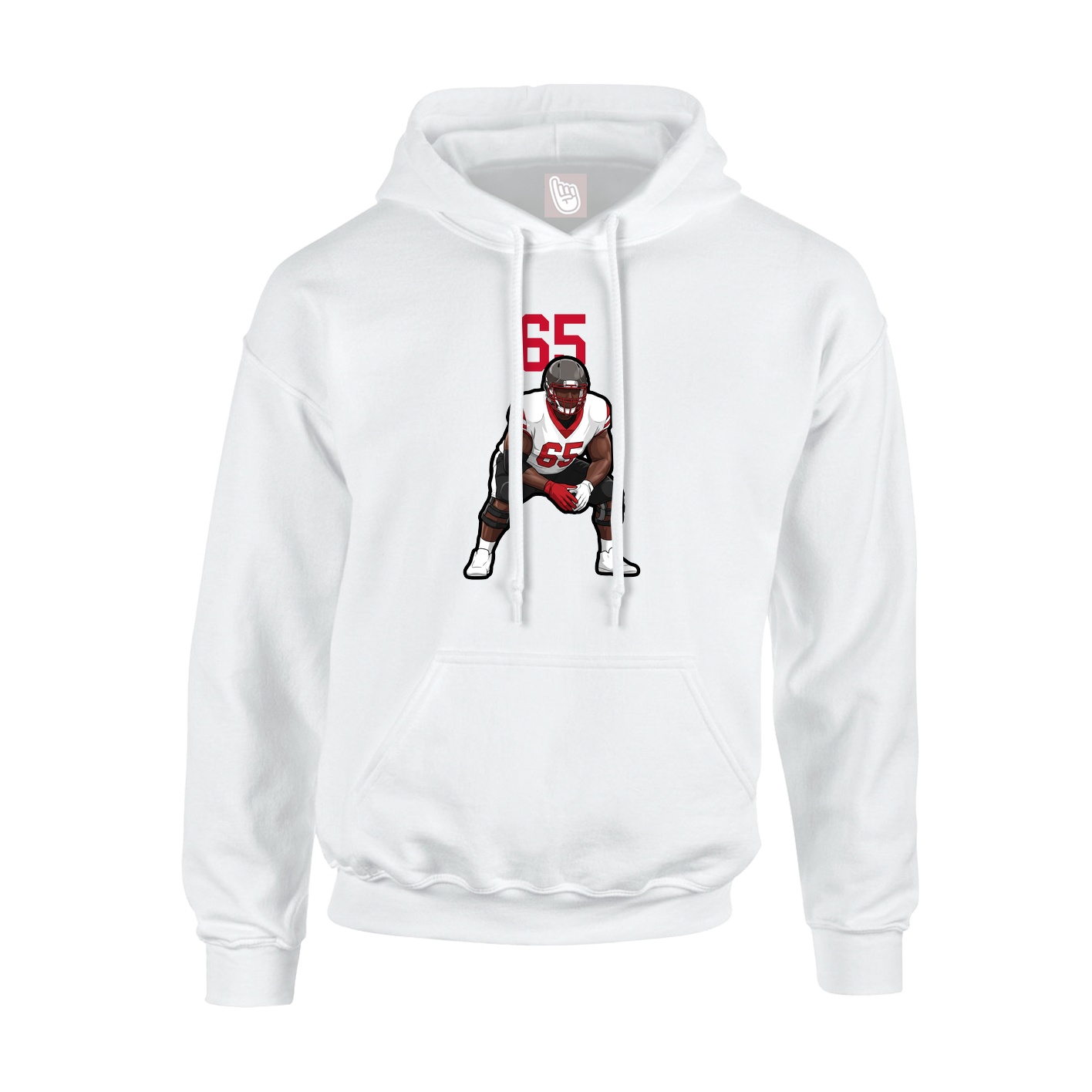 Hoodie — Number Top in White
